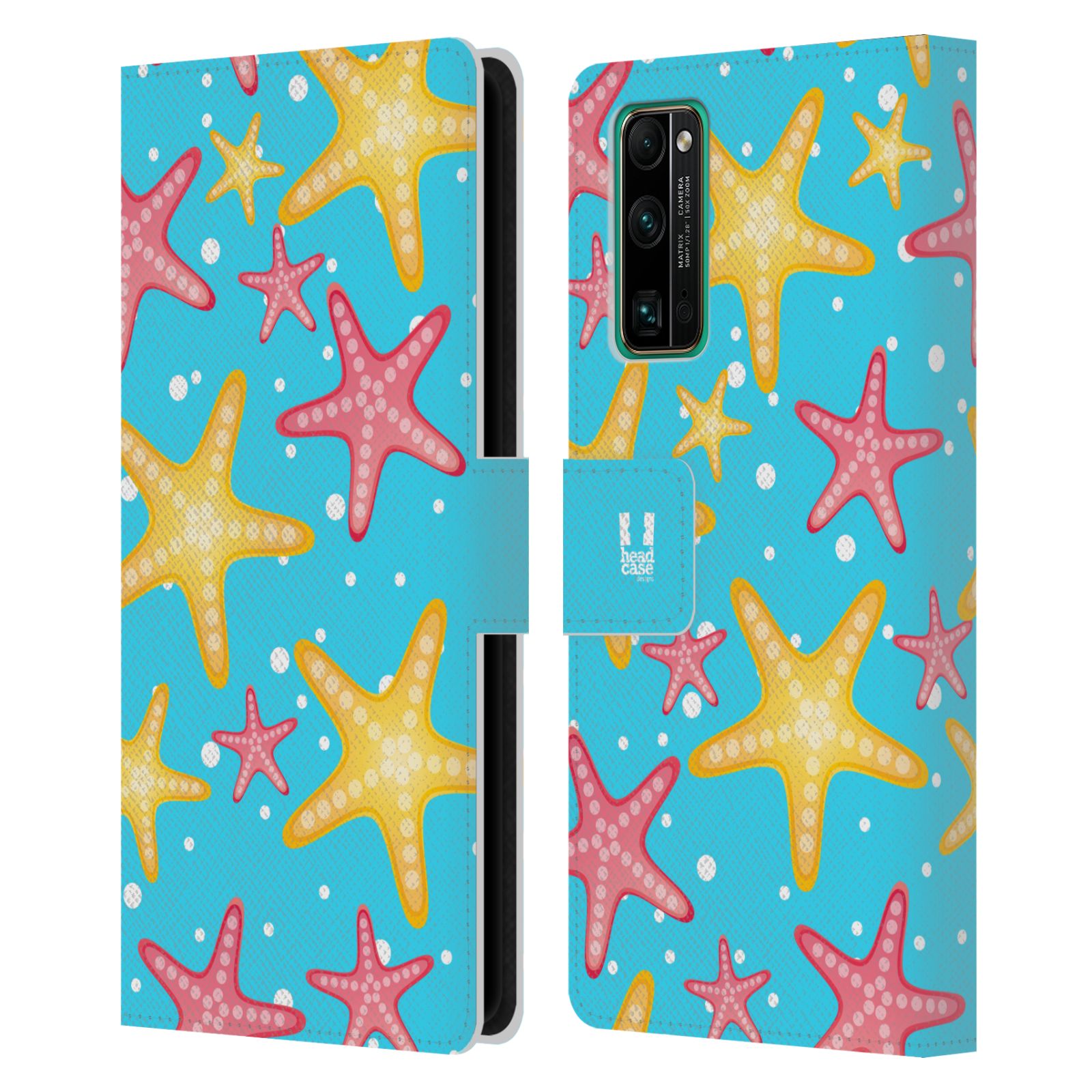 Pouzdro pro mobil Honor 30 PRO - Mořský vzor - barevné hvězdy