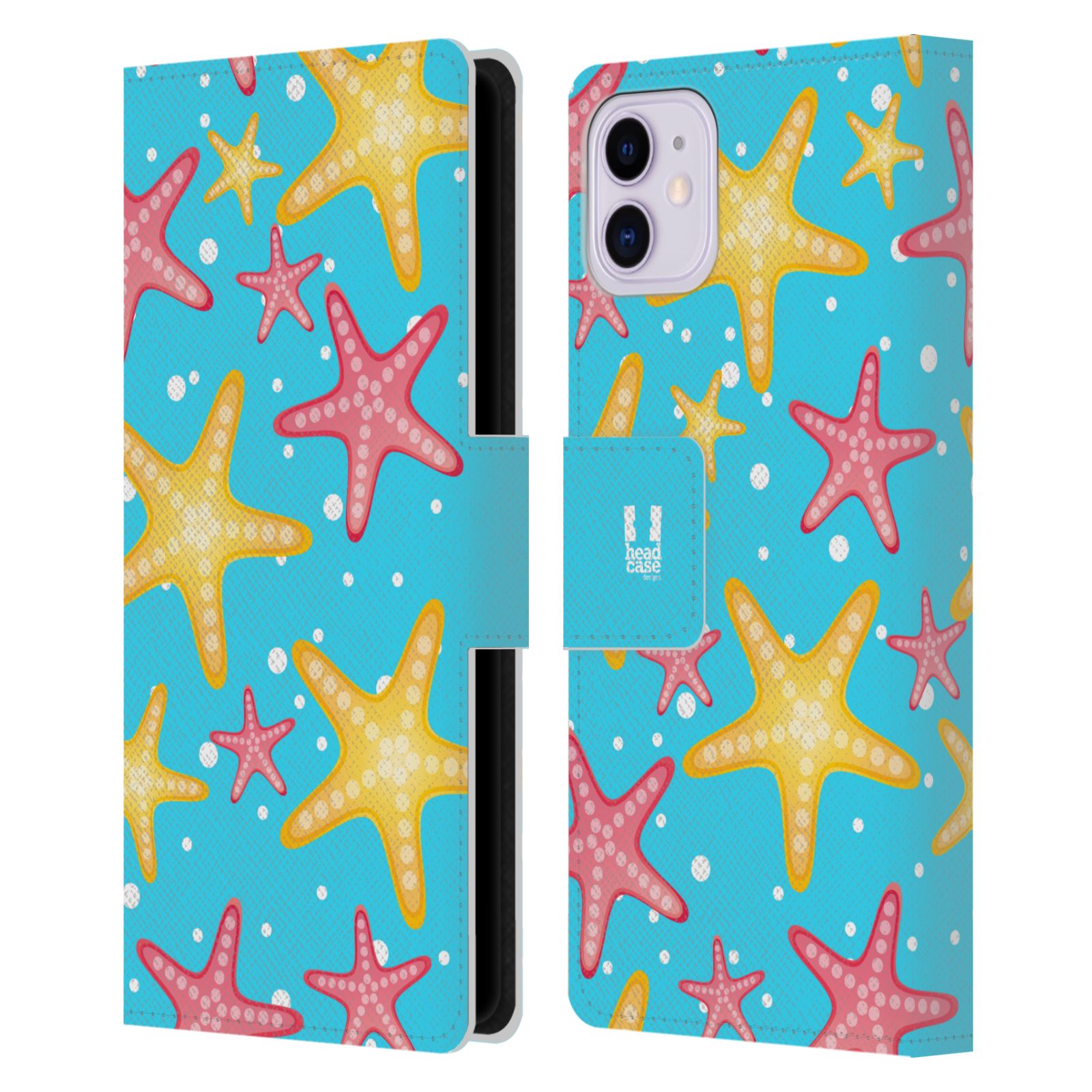 Pouzdro pro mobil Apple Iphone 11 - Mořský vzor - barevné hvězdy