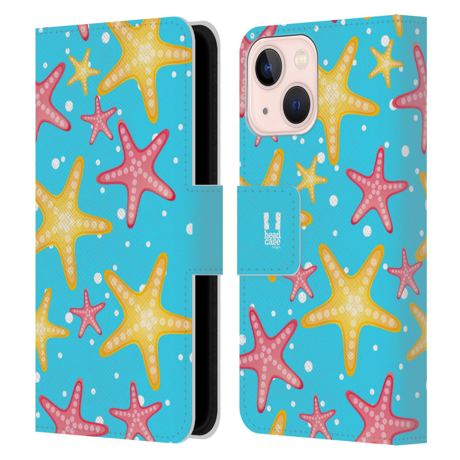 Pouzdro pro mobil Apple Iphone 13 MINI - HEAD CASE - Mořský vzor - barevné hvězdy