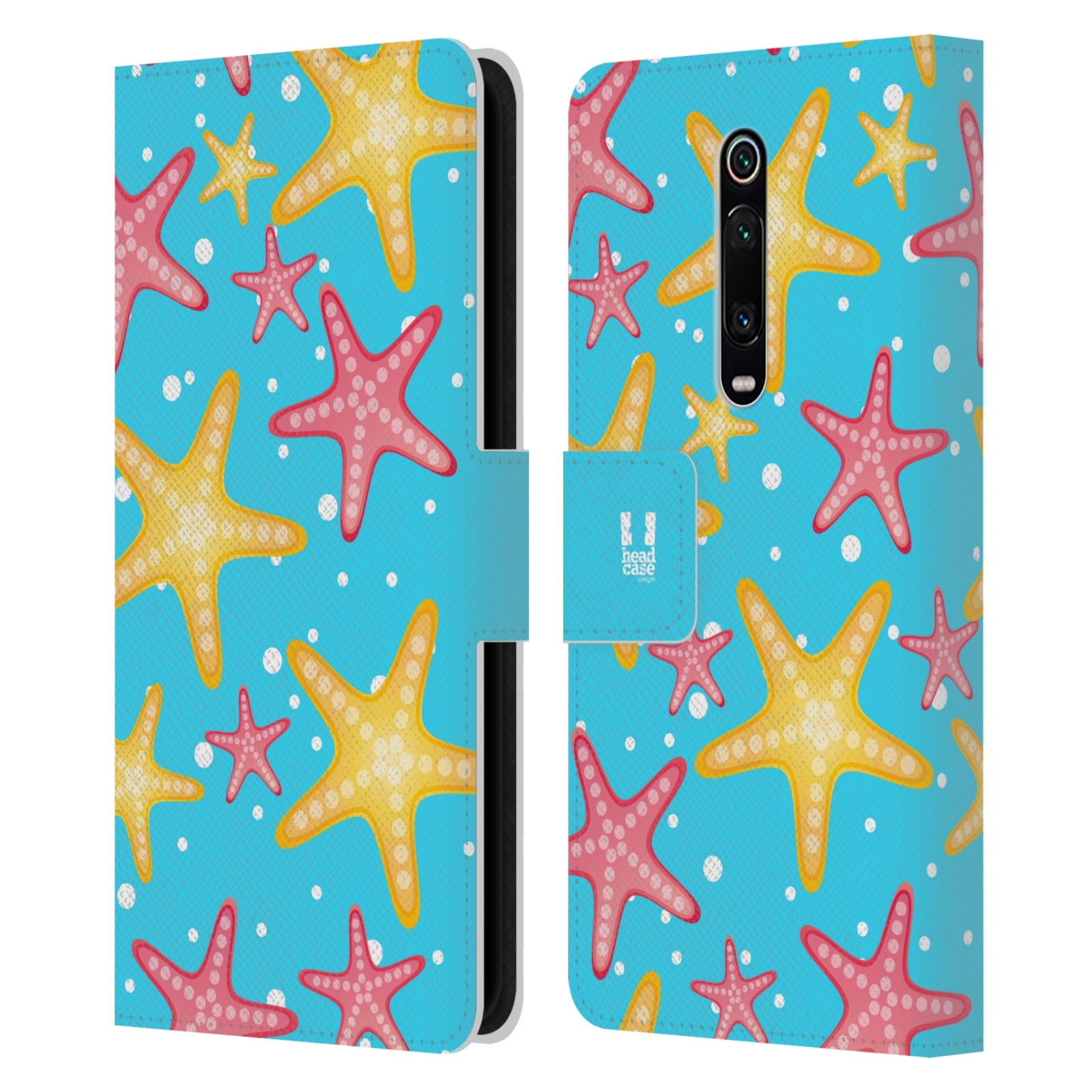 Pouzdro pro mobil Xiaomi Mi 9T  - Mořský vzor - barevné hvězdy