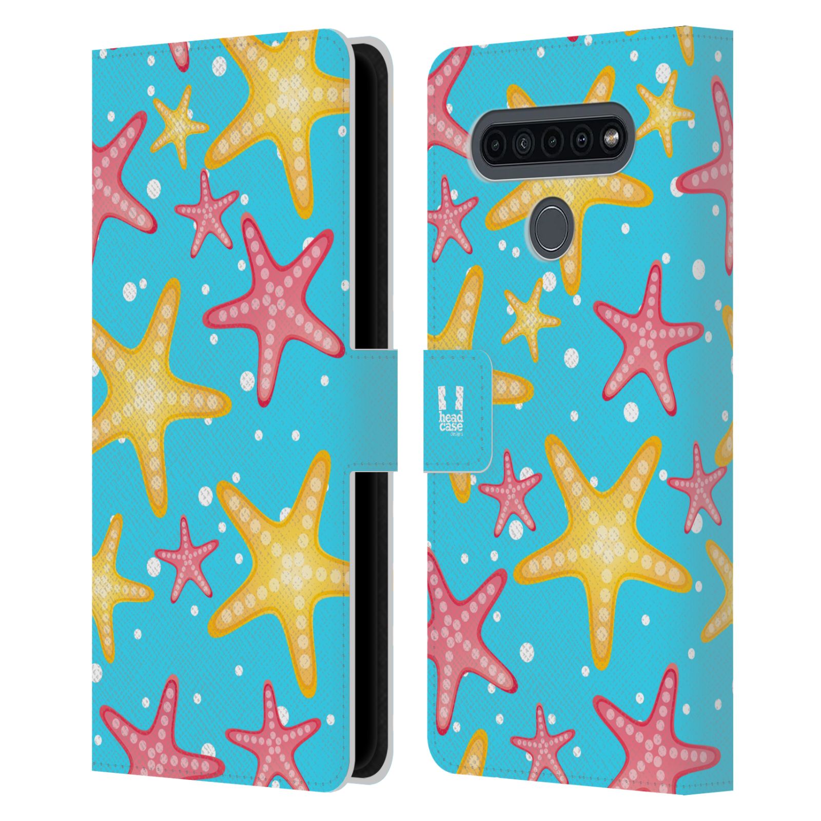 Pouzdro pro mobil LG K41s  - Mořský vzor - barevné hvězdy