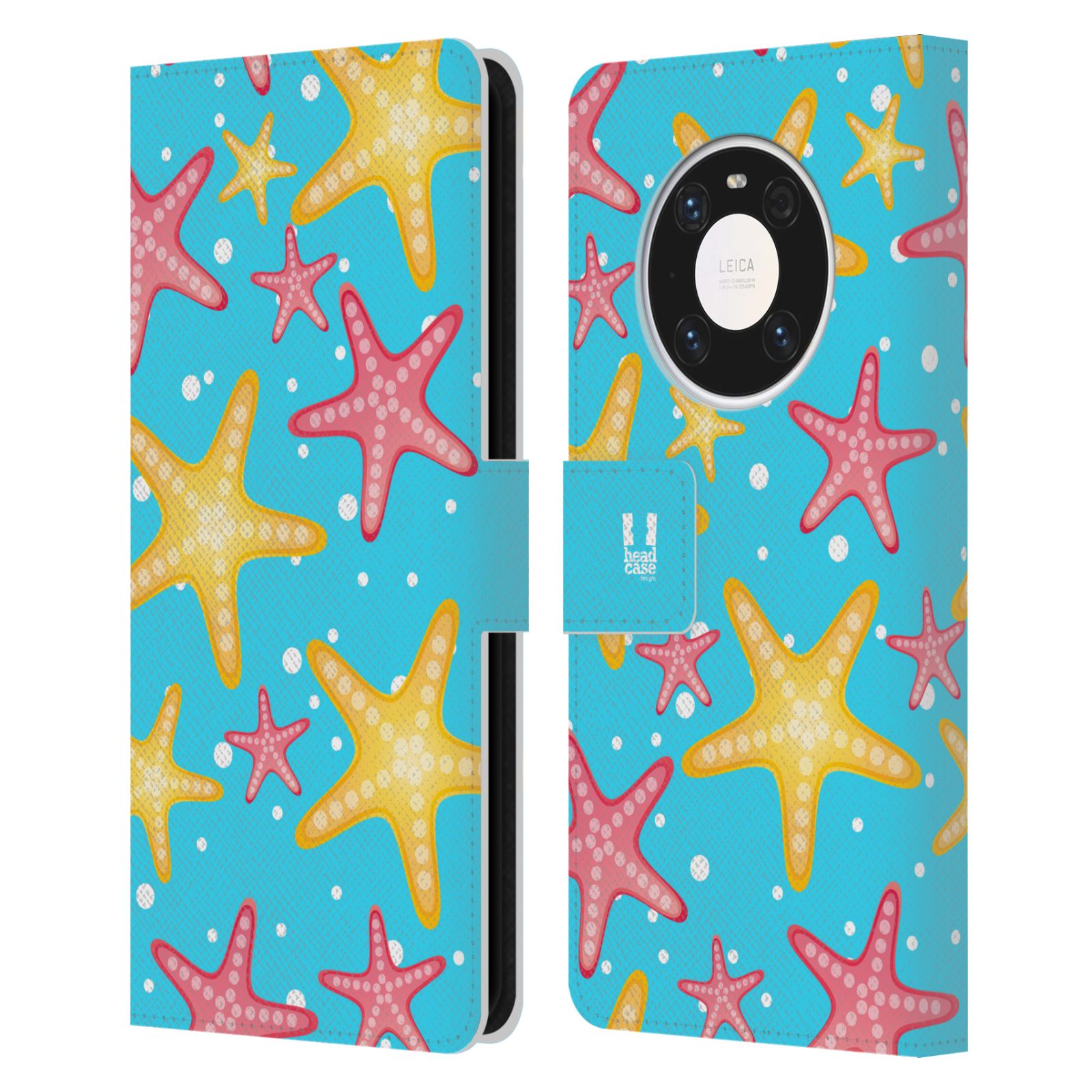 Pouzdro pro mobil Huawei Mate 40 PRO - HEAD CASE - Mořský vzor - barevné hvězdy