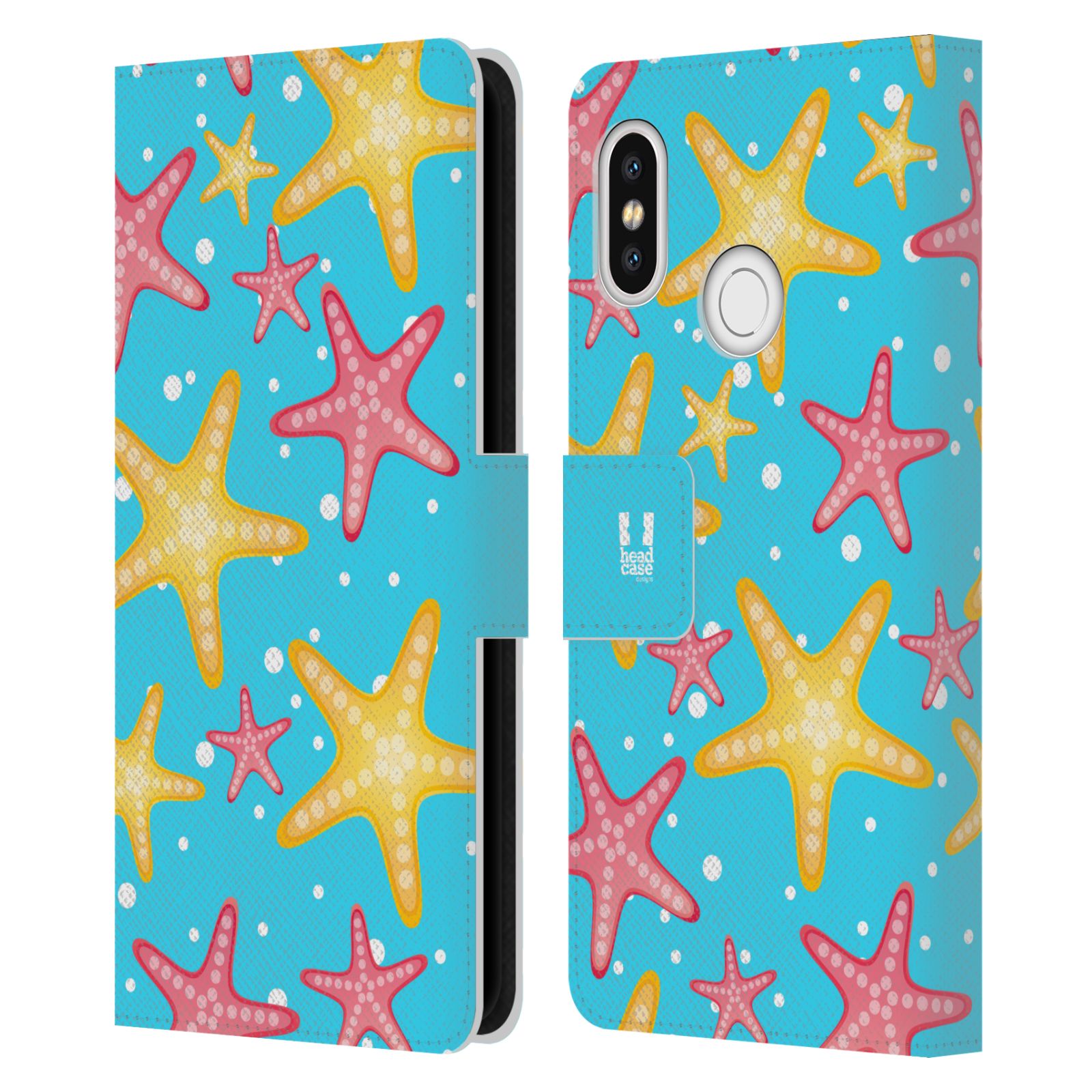 Pouzdro pro mobil Xiaomi Mi 8  - Mořský vzor - barevné hvězdy