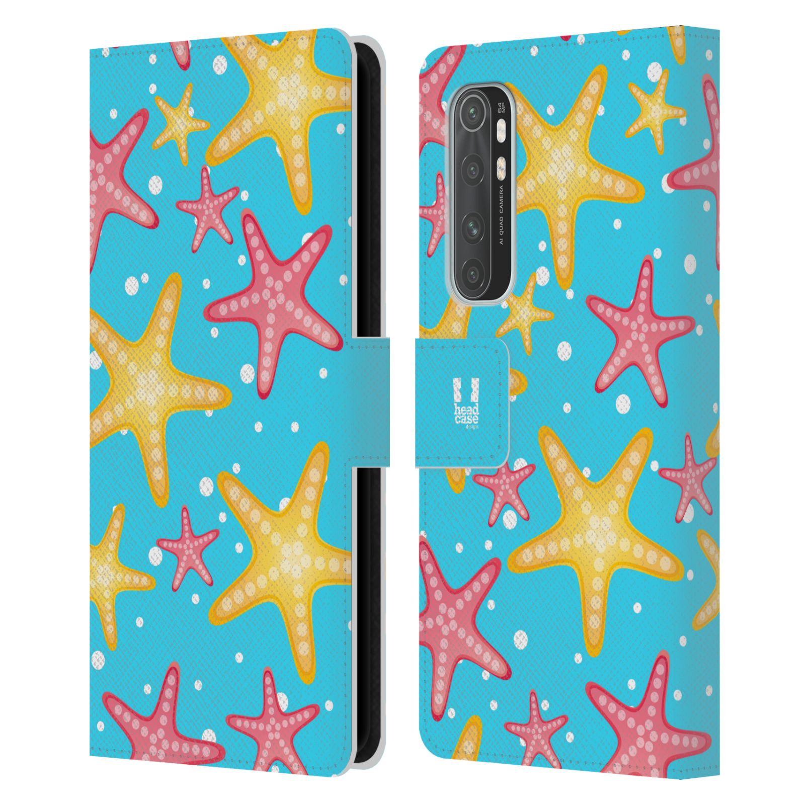Pouzdro pro mobil Xiaomi Mi Note 10 LITE  - Mořský vzor - barevné hvězdy