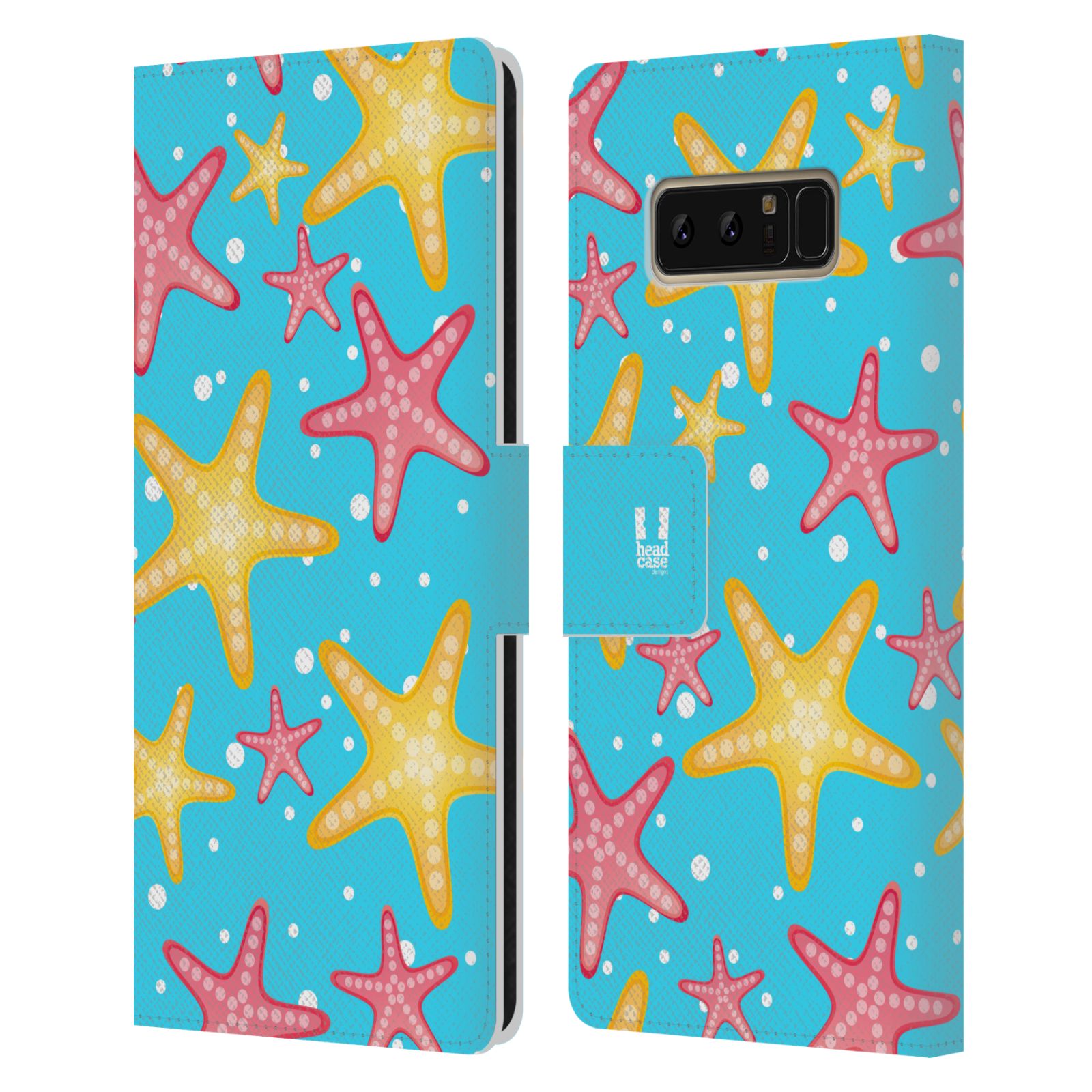 Pouzdro pro mobil Samsung Galaxy Note 8  - Mořský vzor - barevné hvězdy