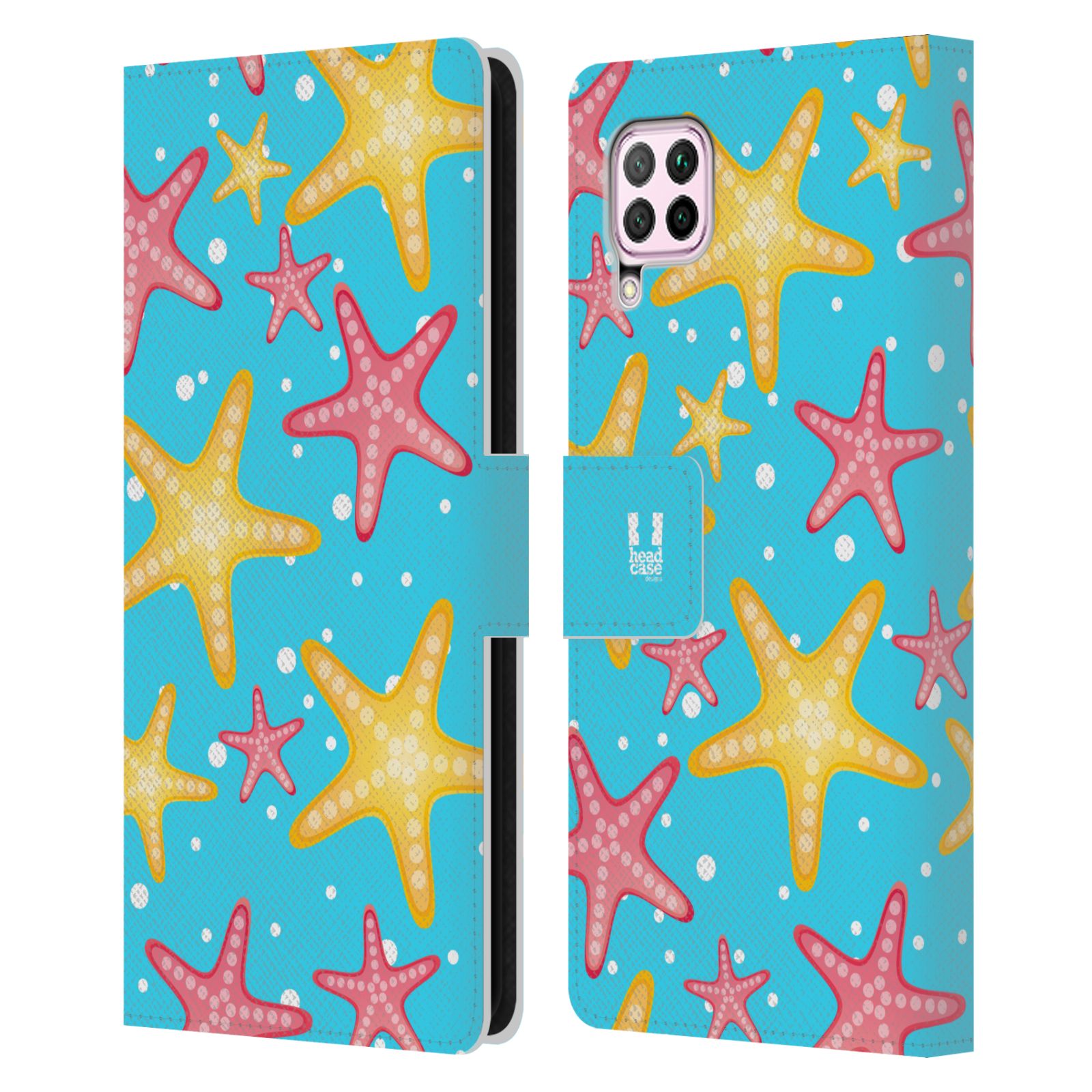 Pouzdro pro mobil Huawei P40 LITE - Mořský vzor - barevné hvězdy