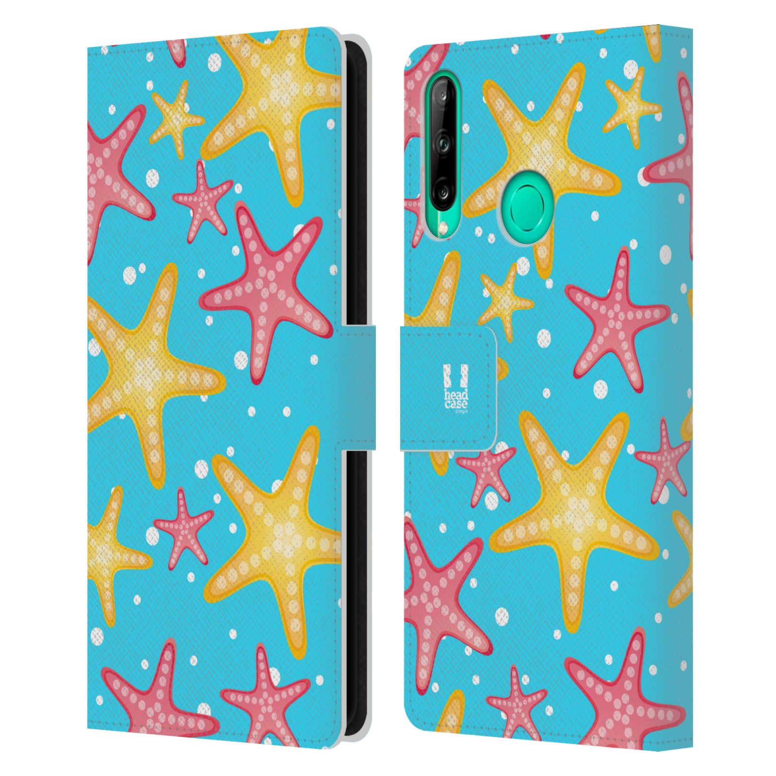 Pouzdro pro mobil Huawei P40 LITE E - Mořský vzor - barevné hvězdy