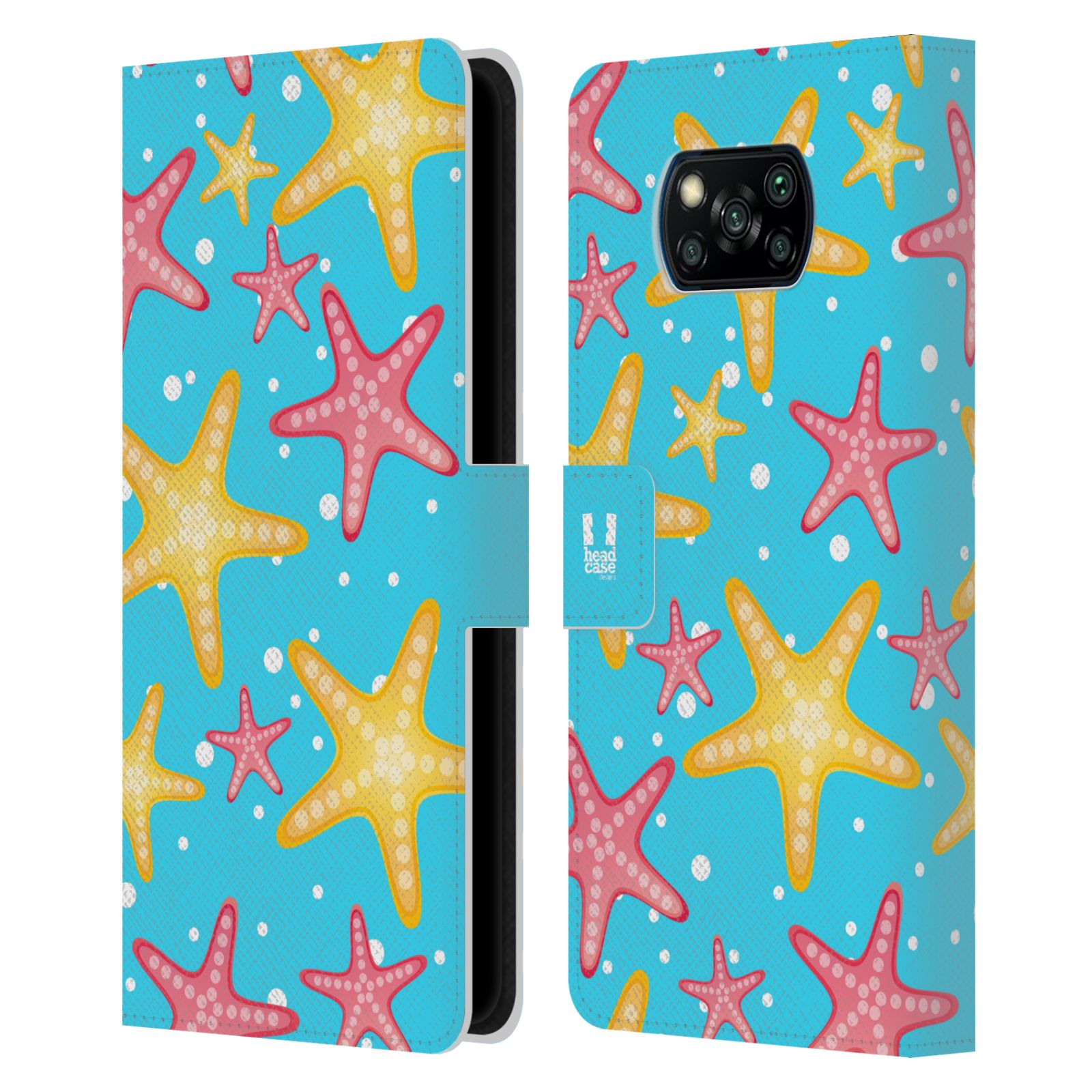 HEAD CASE Pouzdro pro mobil Xiaomi Poco X3 - Mořský vzor - barevné hvězdy