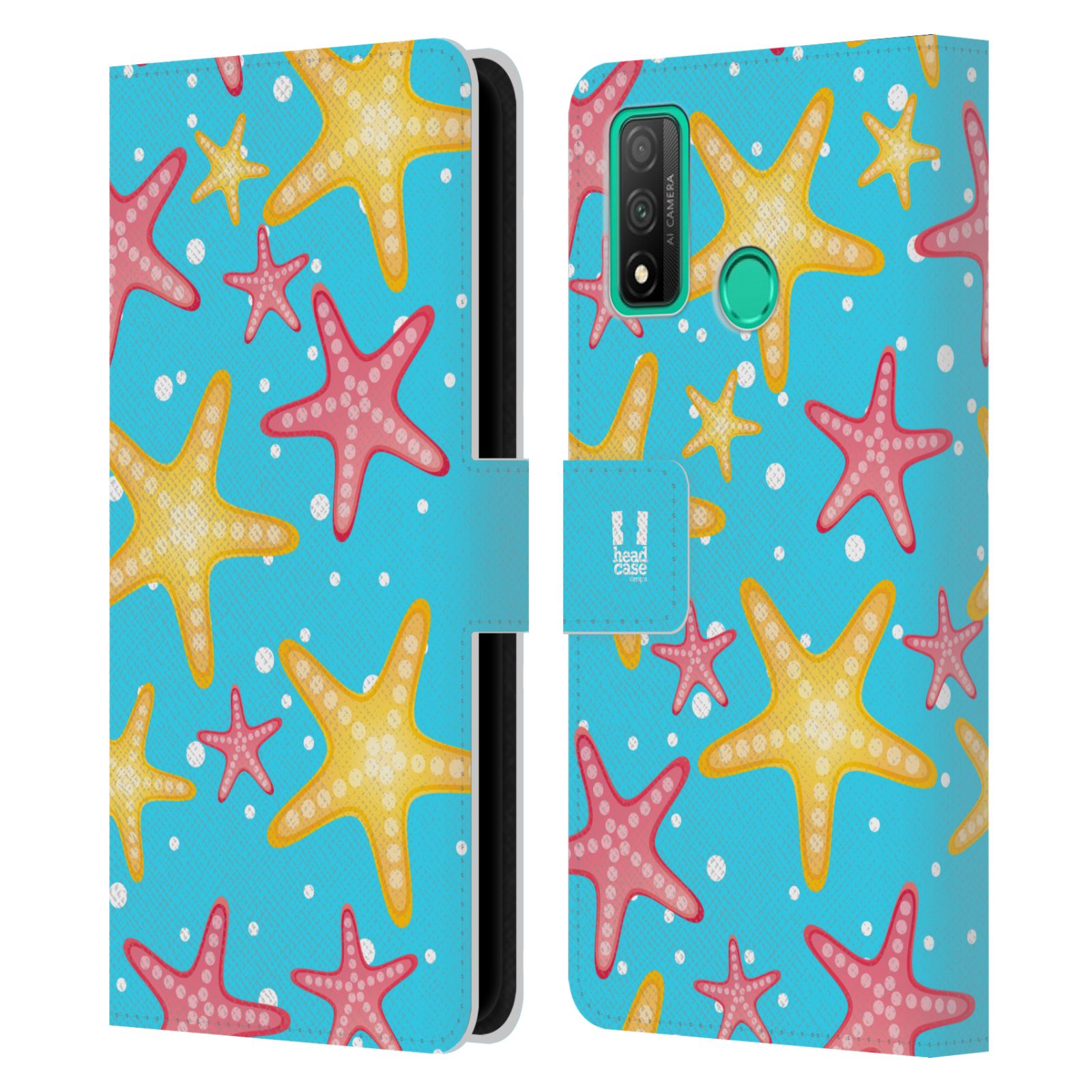 Pouzdro pro mobil Huawei P SMART 2020 - Mořský vzor - barevné hvězdy
