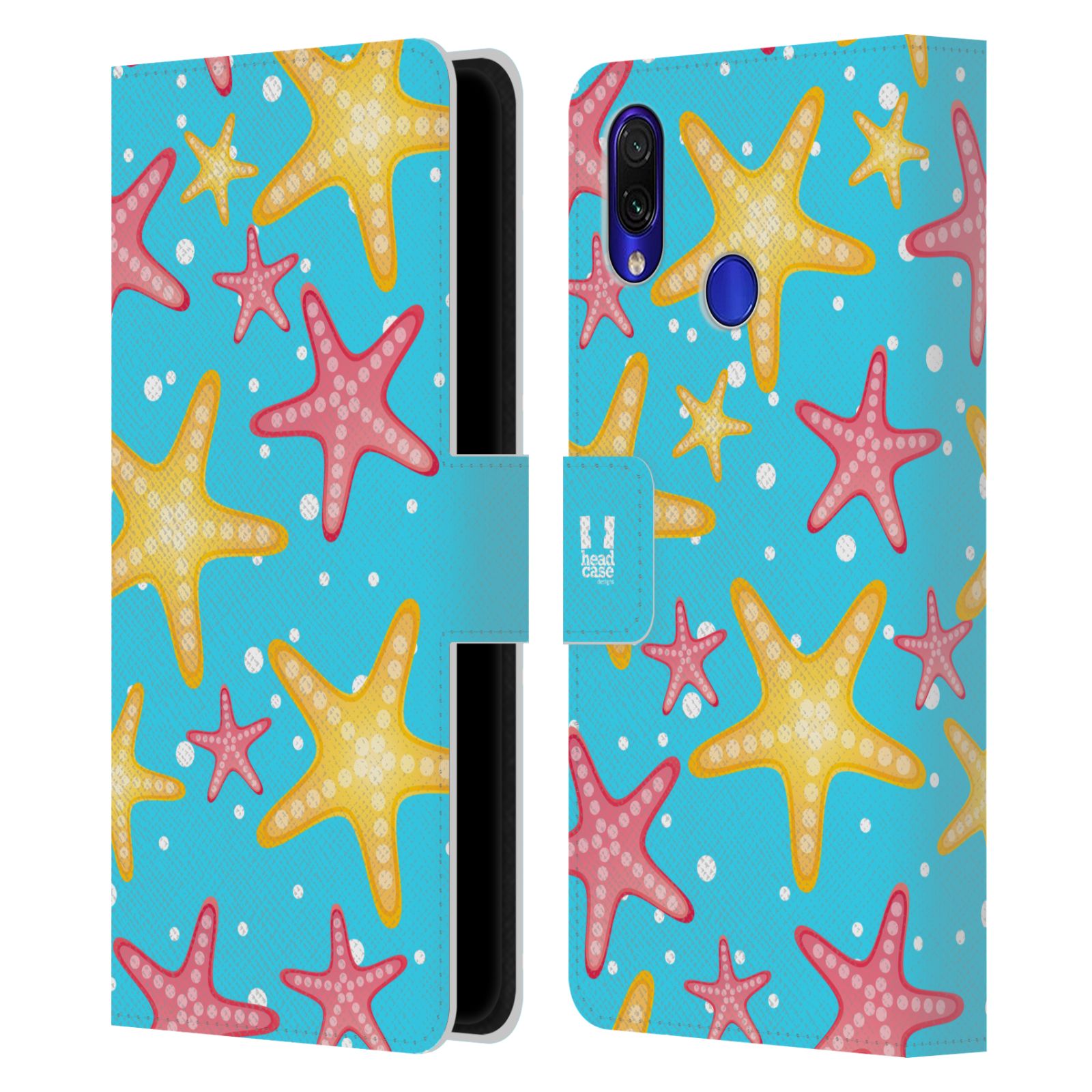 Pouzdro pro mobil Xiaomi Redmi Note 7 / 7 Pro  - Mořský vzor - barevné hvězdy
