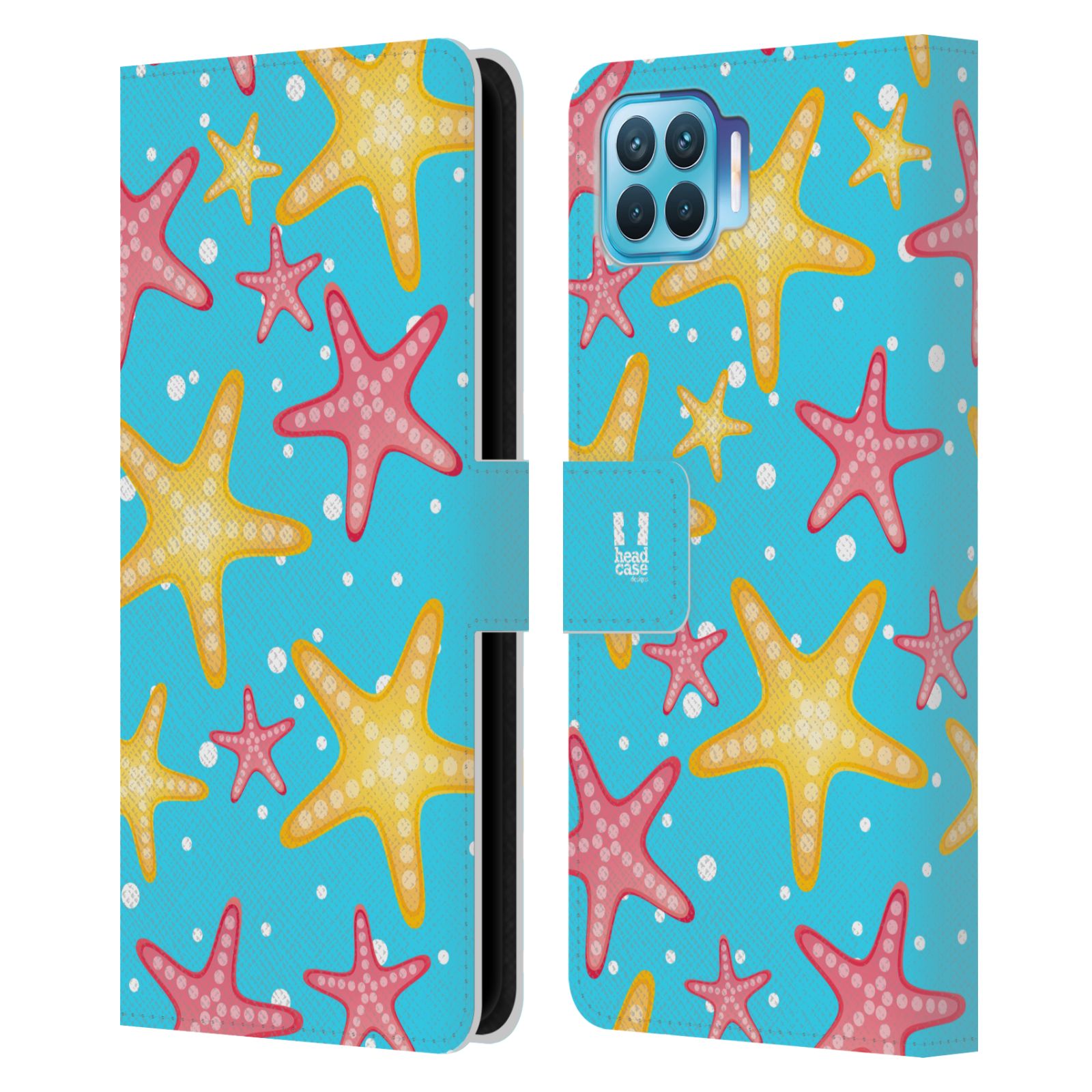 Pouzdro pro mobil Oppo Reno 4 LITE  - Mořský vzor - barevné hvězdy