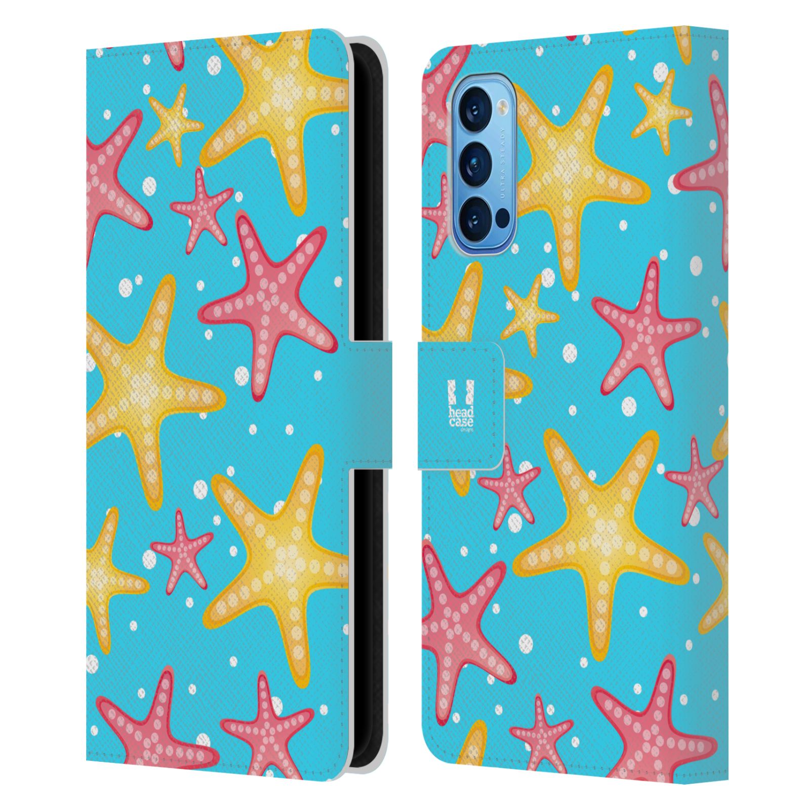 Pouzdro pro mobil Oppo Reno 4 PRO 5G  - Mořský vzor - barevné hvězdy