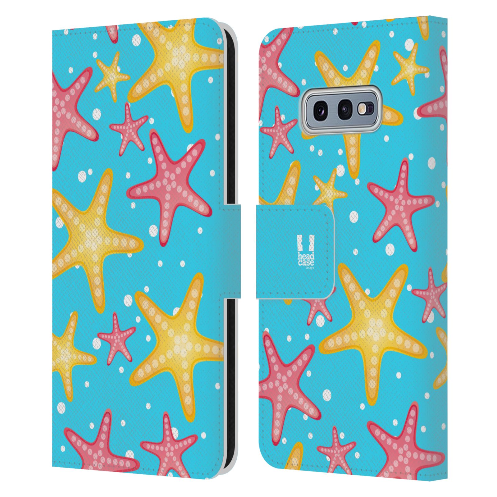 Pouzdro pro mobil Samsung Galaxy S10e  - Mořský vzor - barevné hvězdy