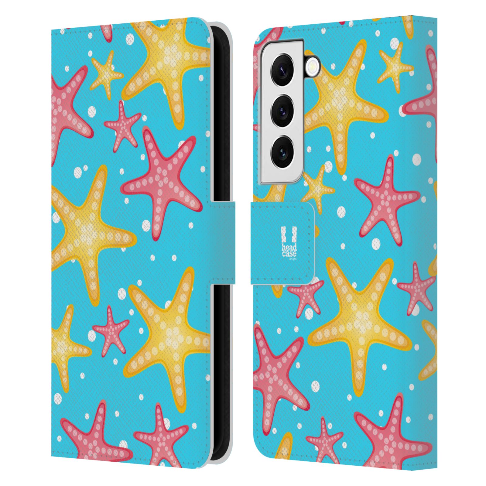 HEAD CASE Pouzdro pro mobil Samsung Galaxy S22 5G - Mořský vzor - barevné hvězdy