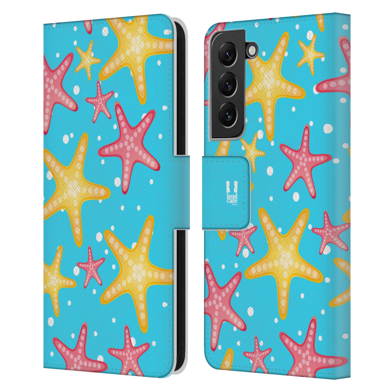 HEAD CASE Pouzdro pro mobil Samsung Galaxy S22+ 5G - Mořský vzor - barevné hvězdy