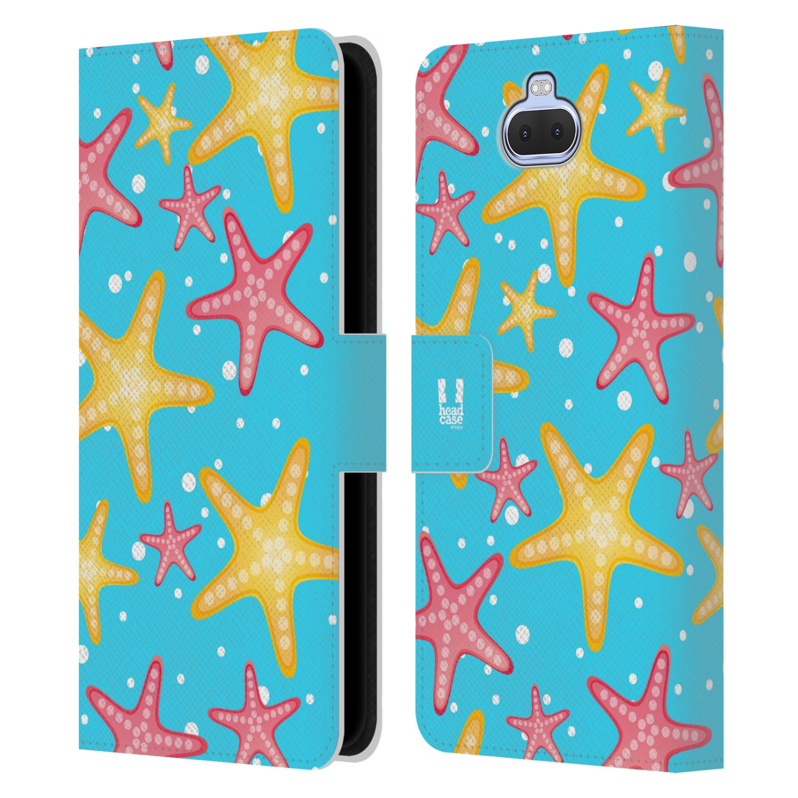 Pouzdro pro mobil Sony Xperia 10 / Xperia XA3  - Mořský vzor - barevné hvězdy
