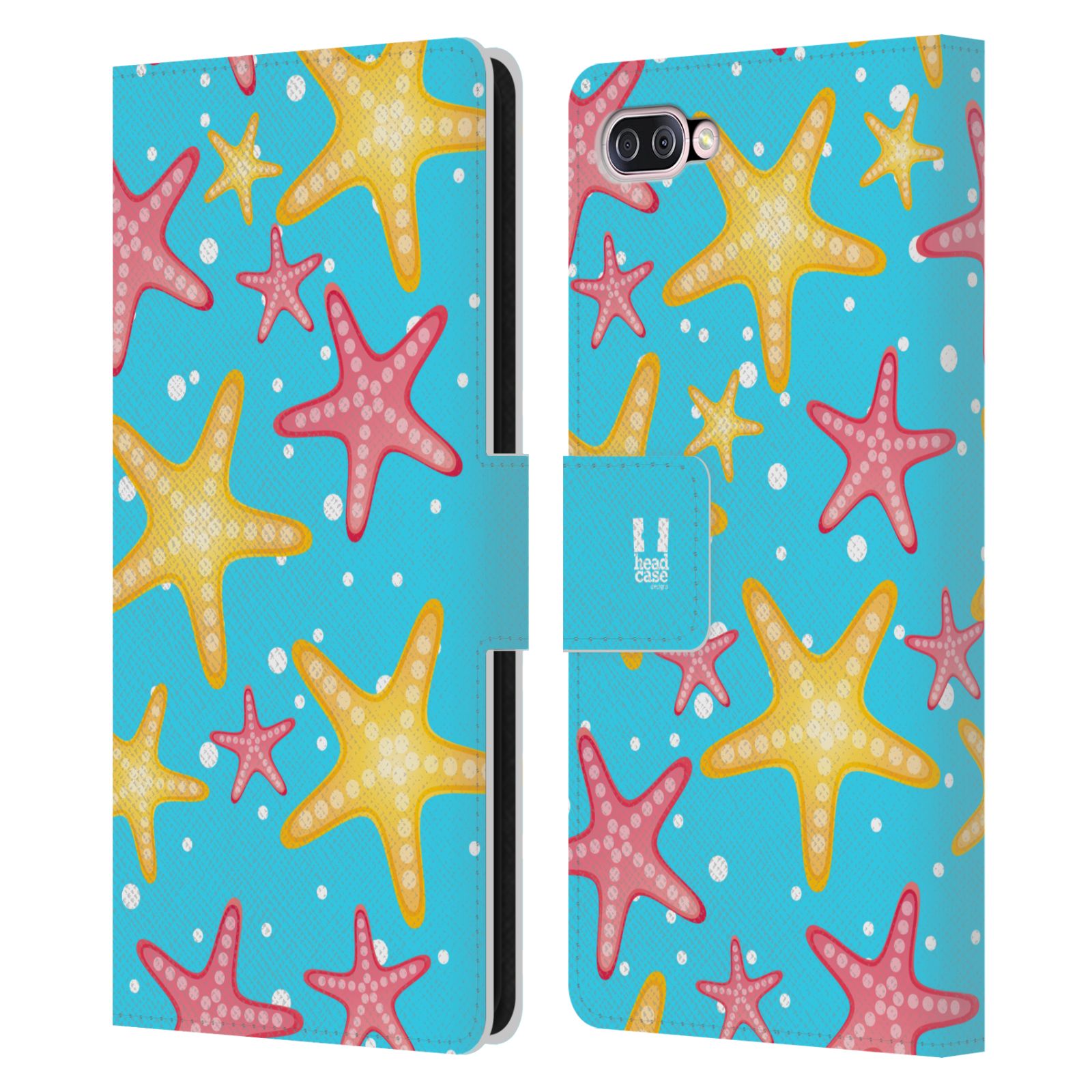 Pouzdro pro mobil Asus Zenfone 4 Max (ZC554KL)  - Mořský vzor - barevné hvězdy