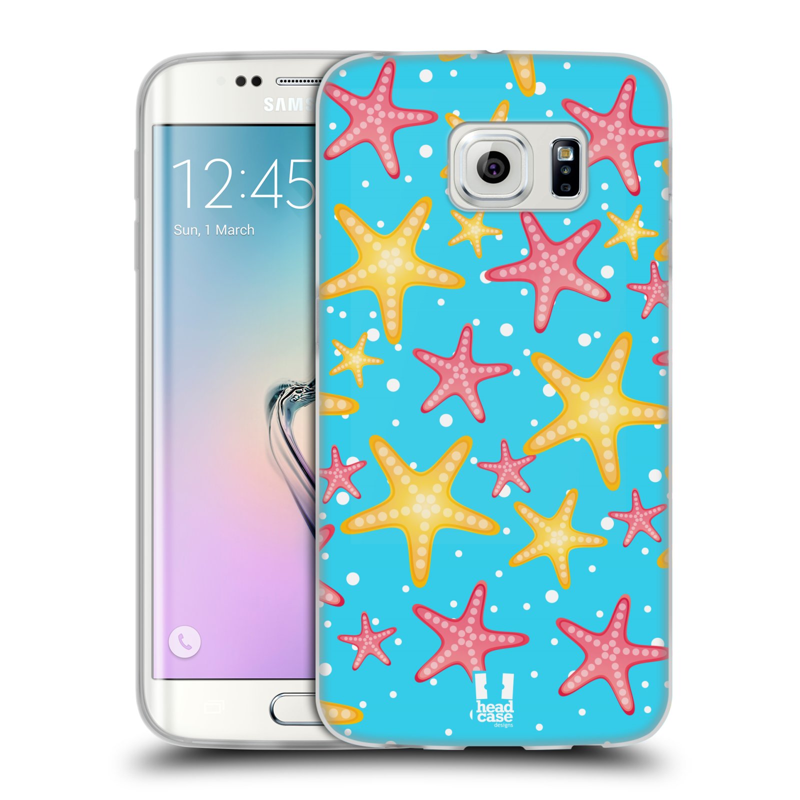 HEAD CASE silikonový obal na mobil Samsung Galaxy S6 EDGE vzor mořský živočich hvězda