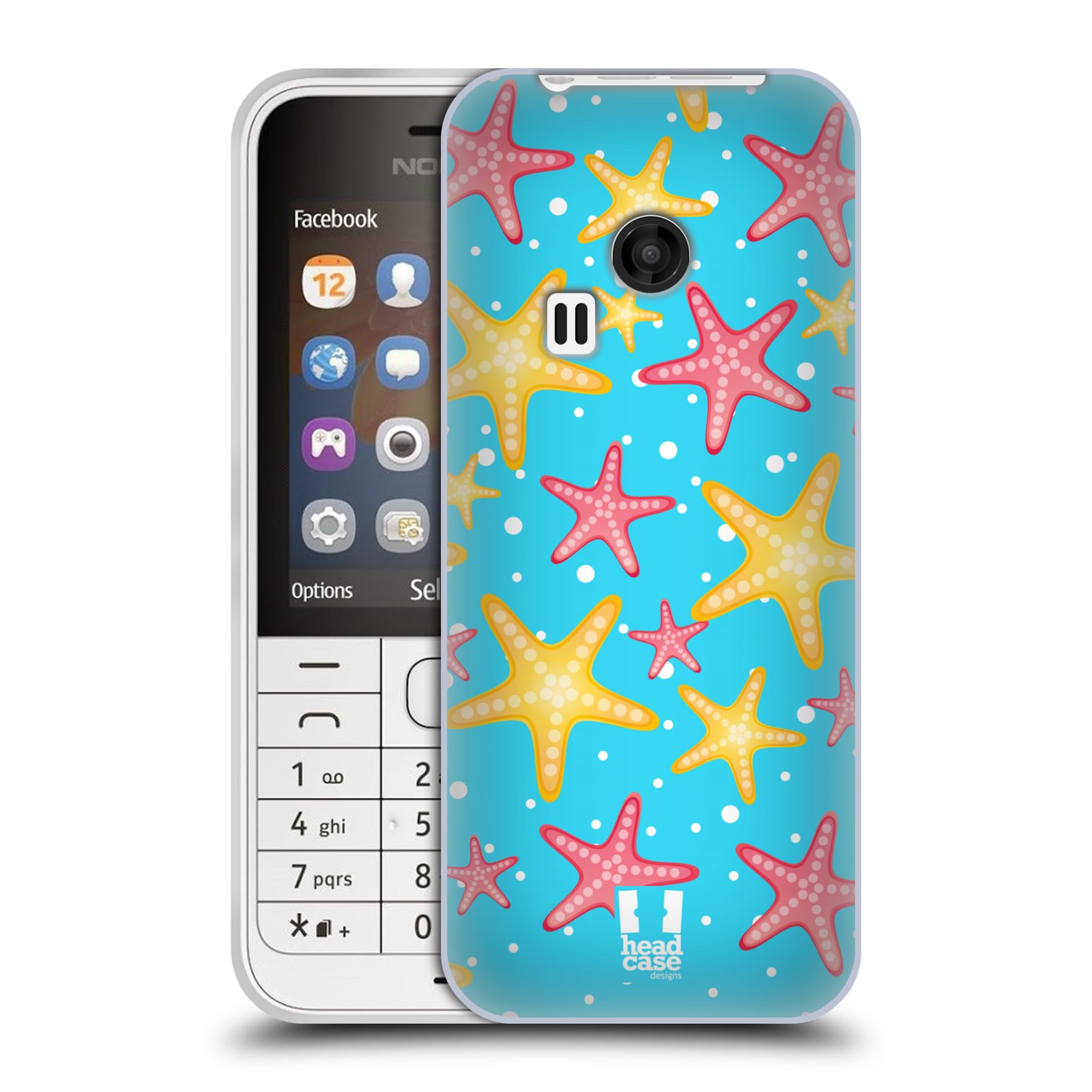 HEAD CASE silikonový obal na mobil NOKIA 220 / NOKIA 220 DUAL SIM vzor mořský živočich hvězda