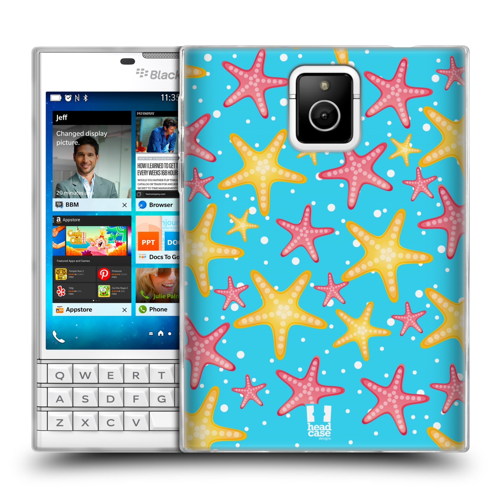 HEAD CASE silikonový obal na mobil Blackberry PASSPORT vzor mořský živočich hvězda