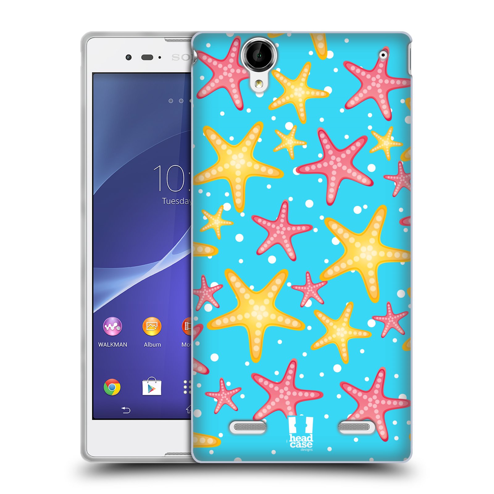 HEAD CASE silikonový obal na mobil Sony Xperia T2 Ultra/T2 Ultra DUAL SIM vzor mořský živočich hvězda