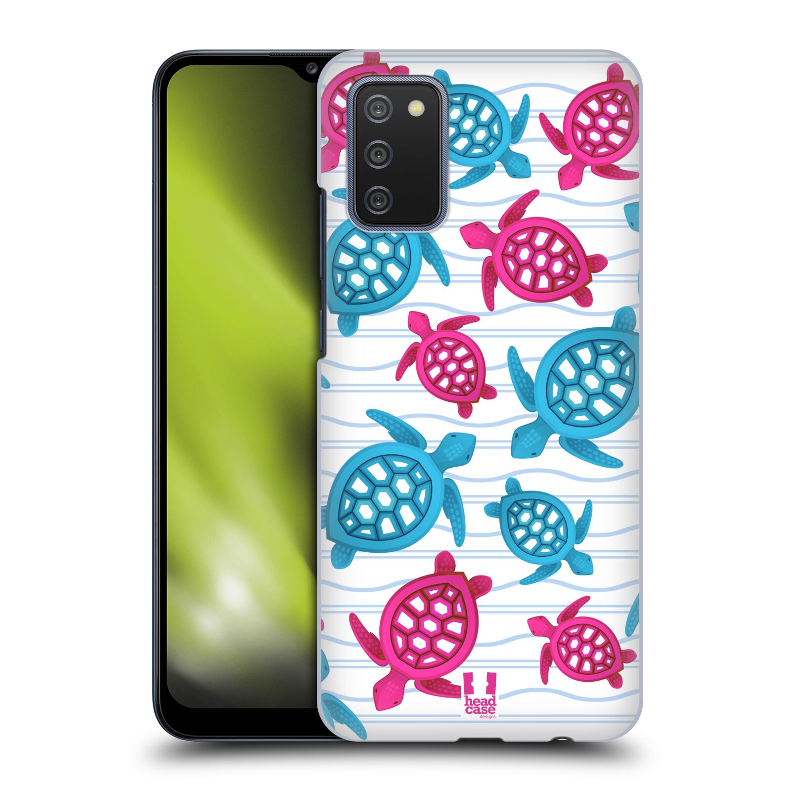 Zadní obal pro mobil Samsung Galaxy A02s - HEAD CASE - kreslený mořský vzor želvičky
