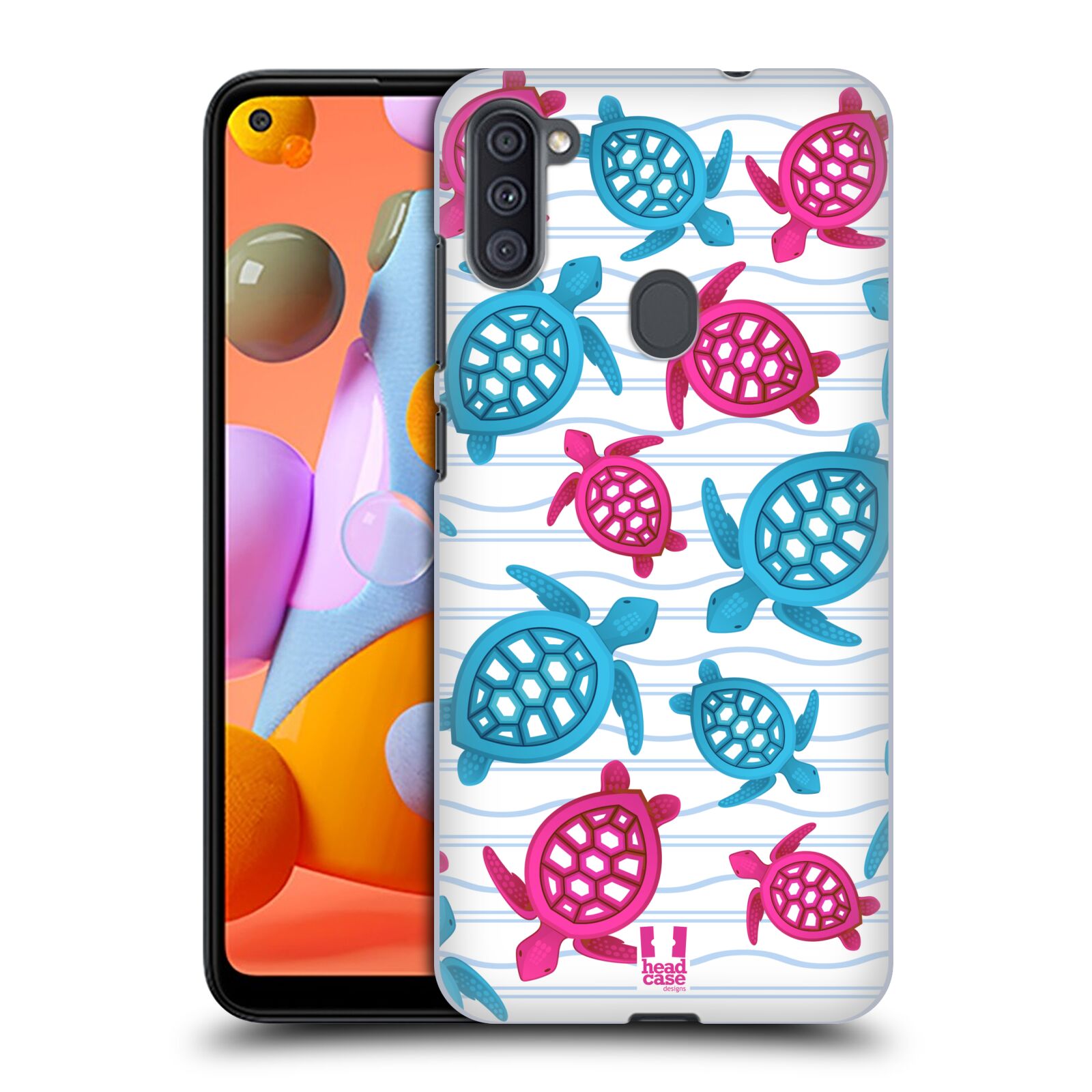 Zadní obal pro mobil Samsung Galaxy A11 - HEAD CASE - kreslený mořský vzor želvičky