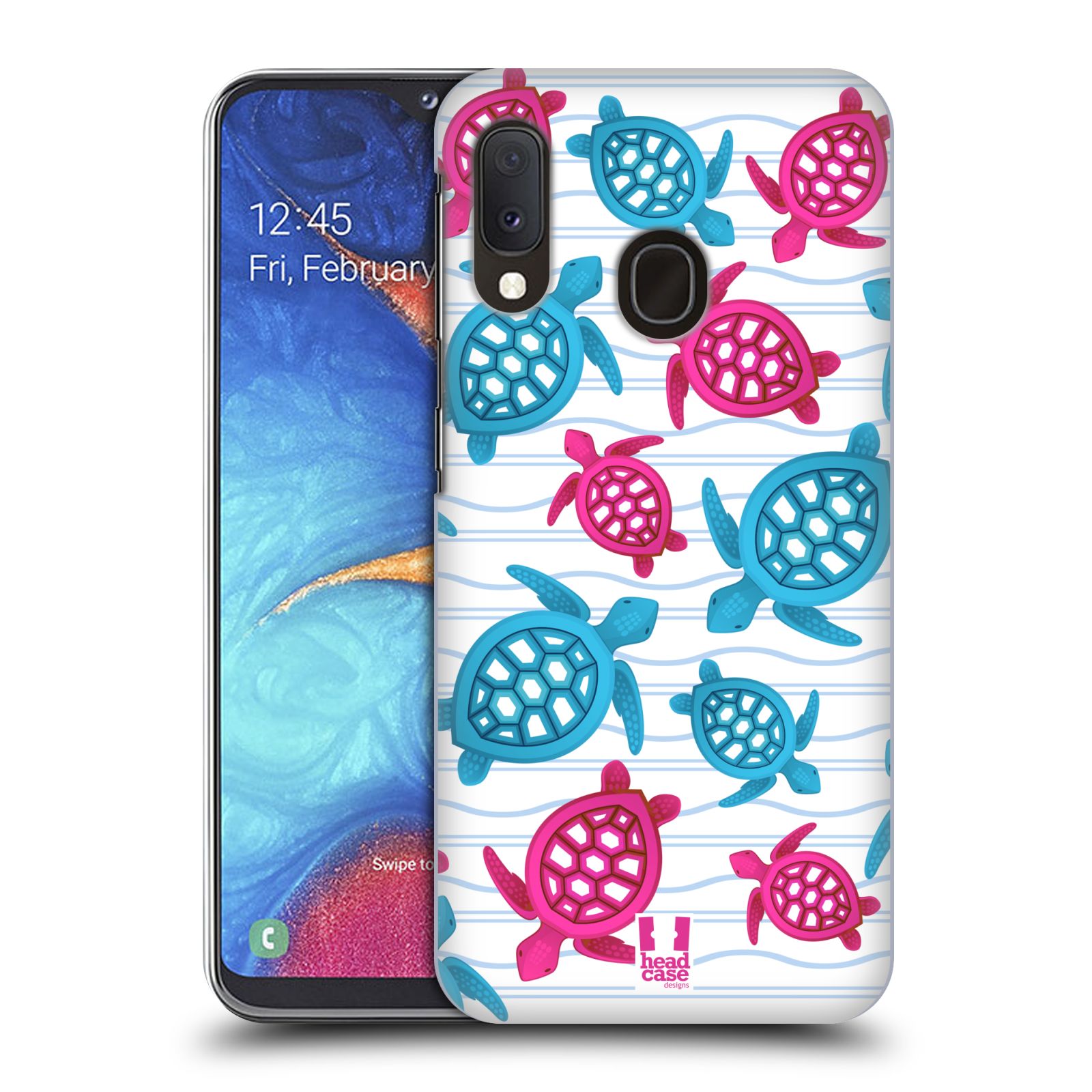 Zadní obal pro mobil Samsung Galaxy A20E - HEAD CASE - kreslený mořský vzor želvičky