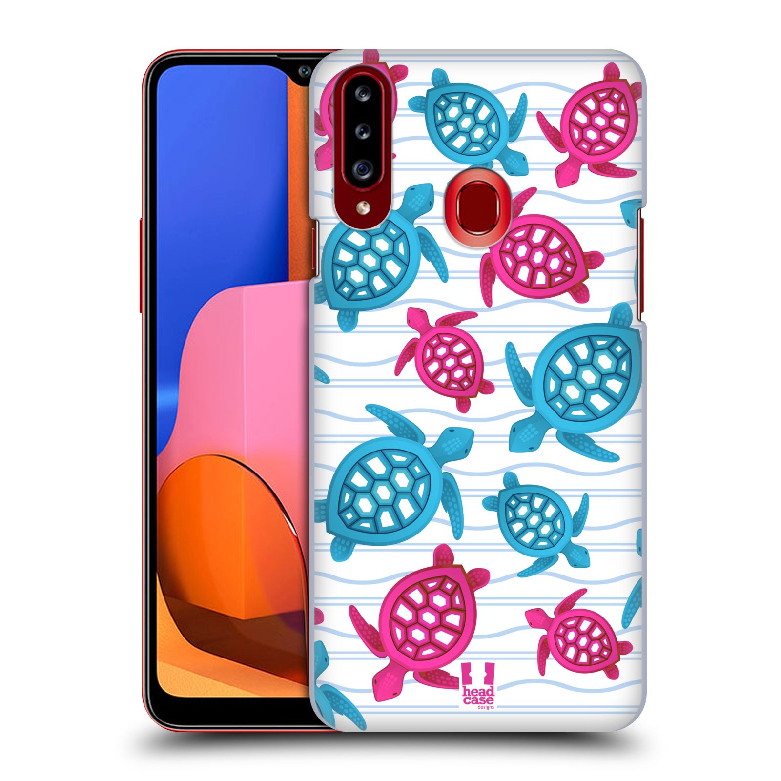 Zadní obal pro mobil Samsung Galaxy A20s - HEAD CASE - kreslený mořský vzor želvičky