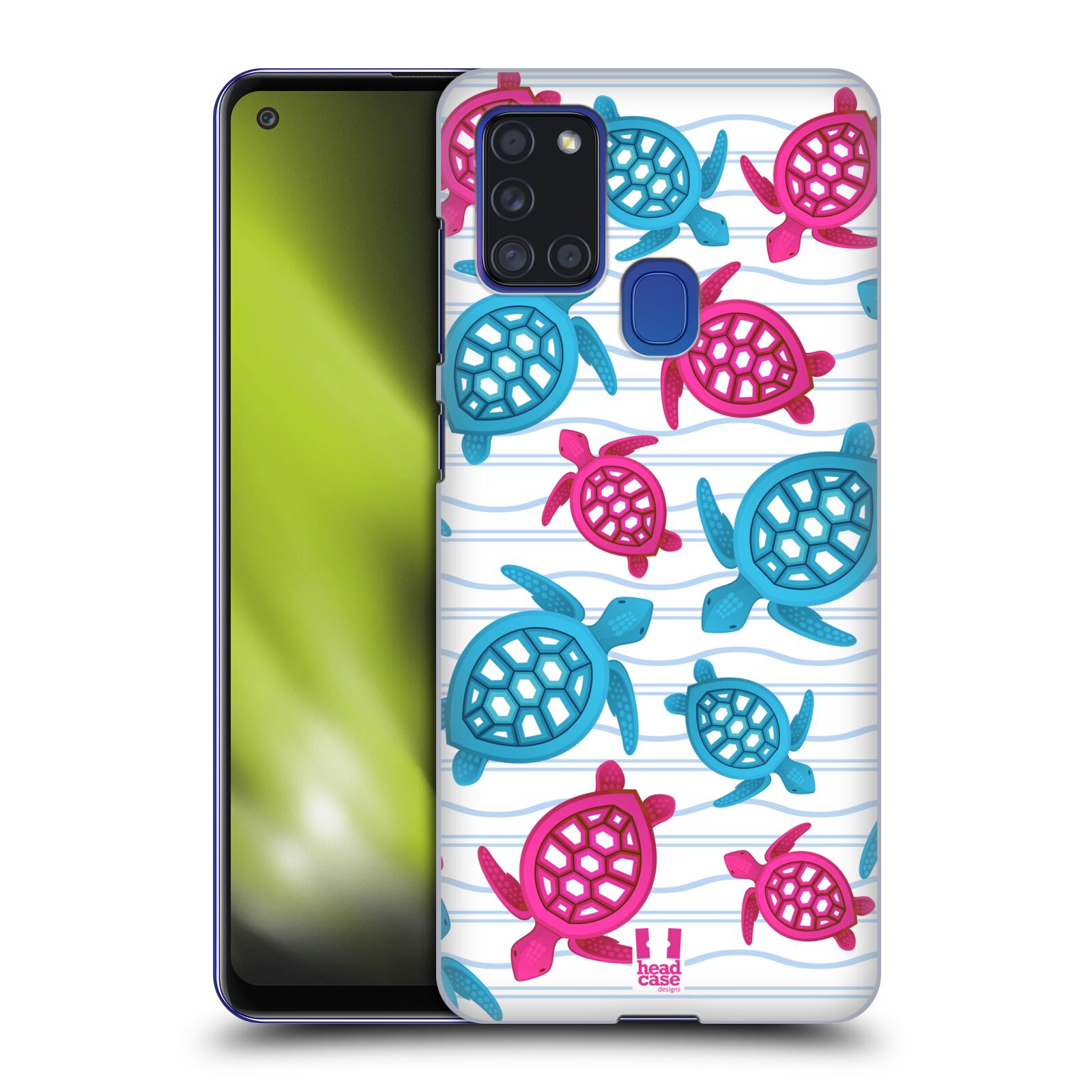 Zadní obal pro mobil Samsung Galaxy A21s - HEAD CASE - kreslený mořský vzor želvičky