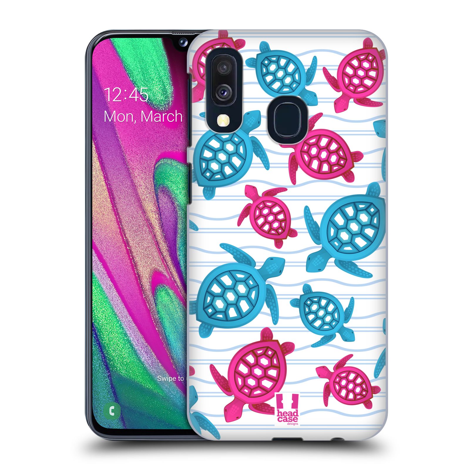 Zadní obal pro mobil Samsung Galaxy A40 - HEAD CASE - kreslený mořský vzor želvičky