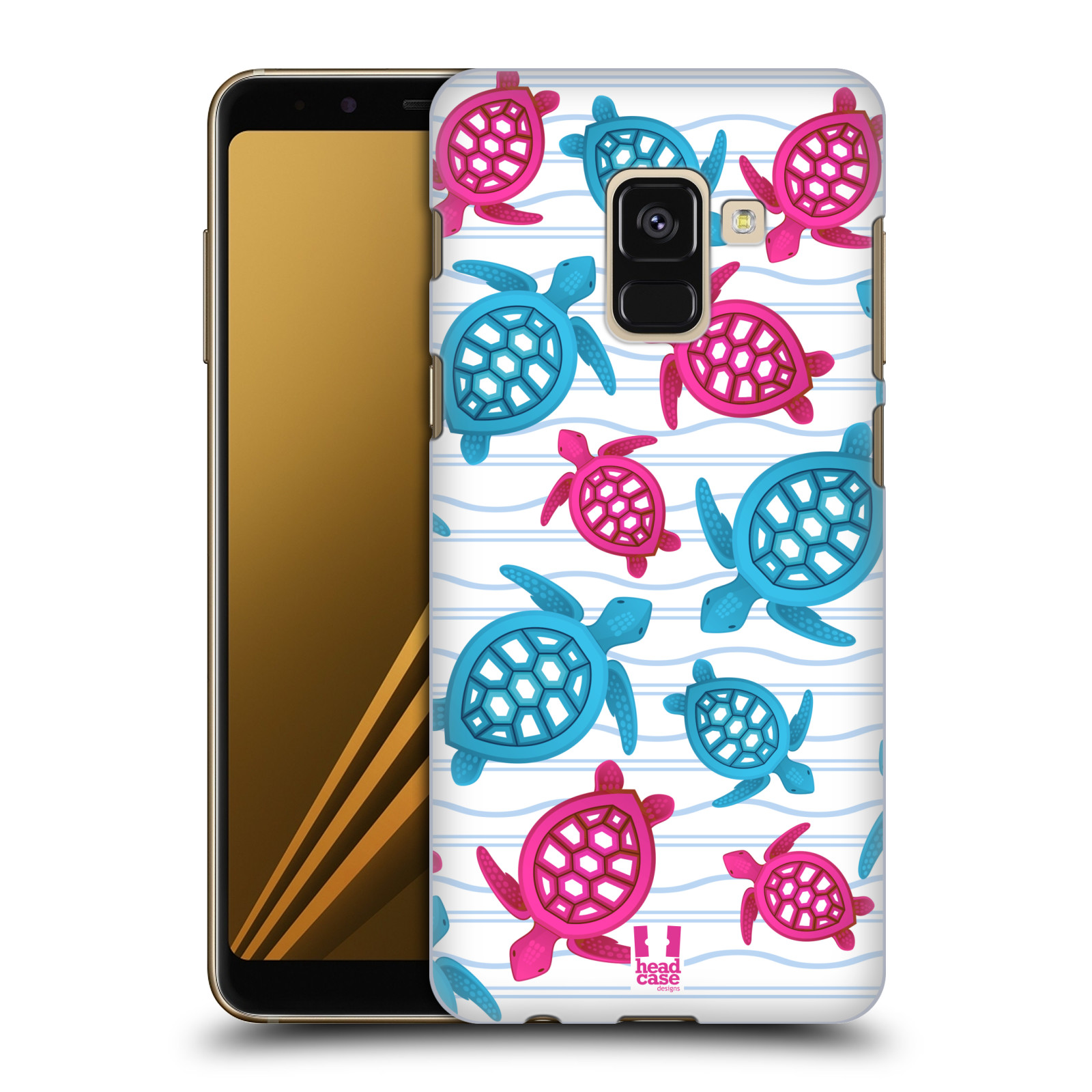 Zadní obal pro mobil Samsung Galaxy A8+ - HEAD CASE - kreslený mořský vzor želvičky