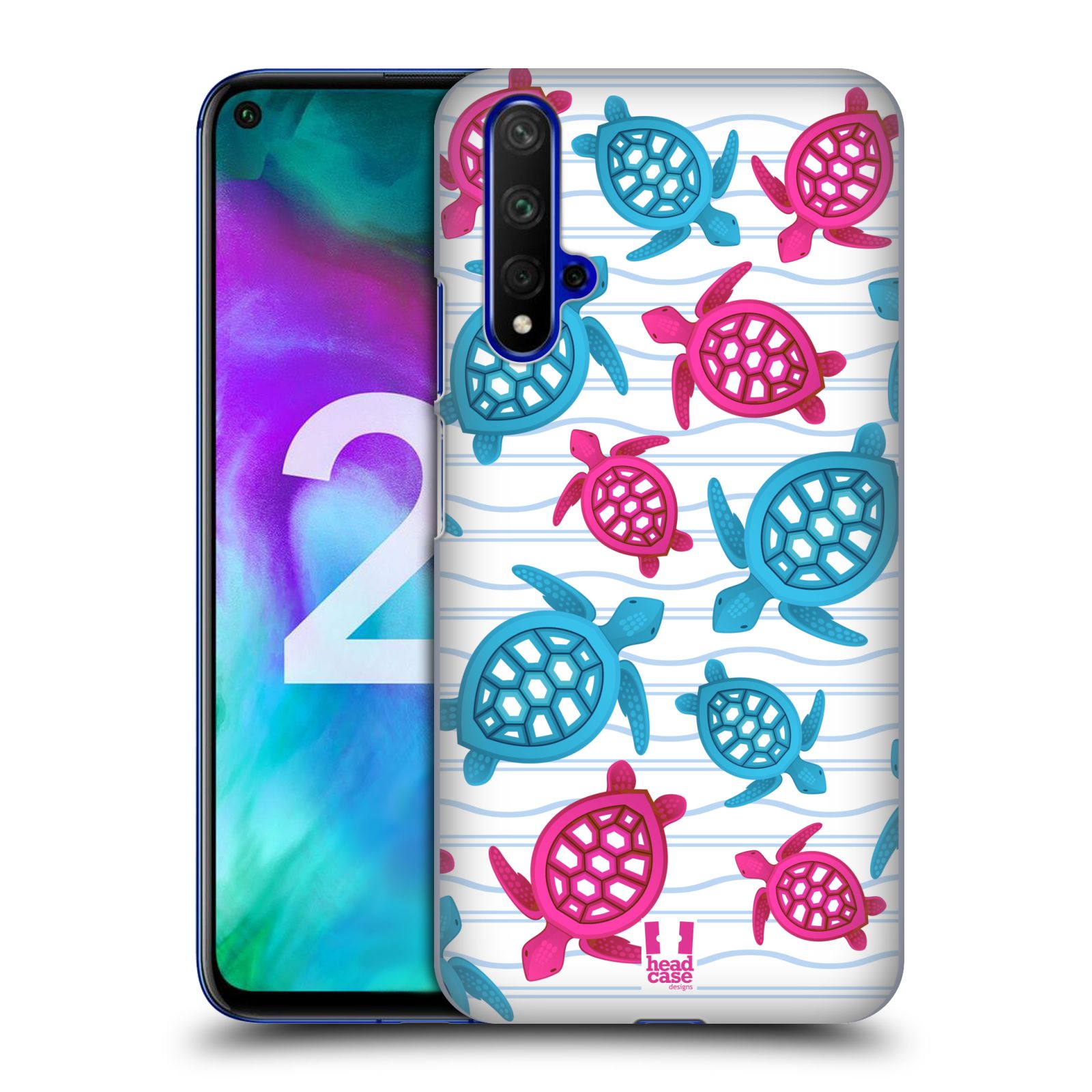Zadní obal pro mobil Honor 20 - HEAD CASE - kreslený mořský vzor želvičky