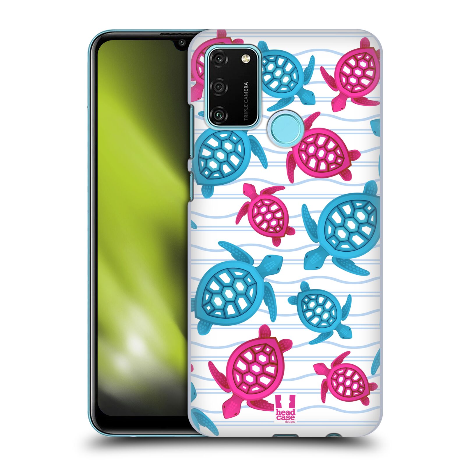Zadní obal pro mobil Honor 9A - HEAD CASE - kreslený mořský vzor želvičky