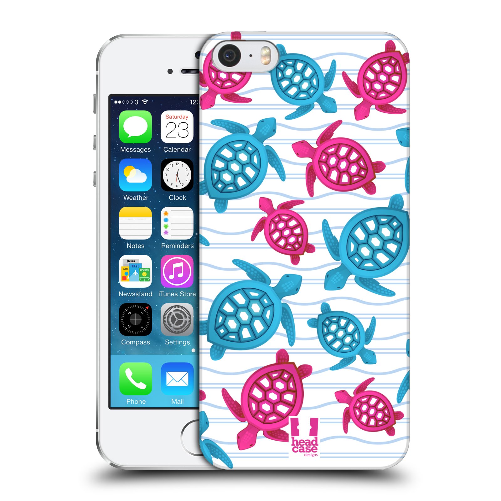 Zadní obal pro mobil Apple Iphone 5/5S/SE 2015 - HEAD CASE - kreslený mořský vzor želvičky