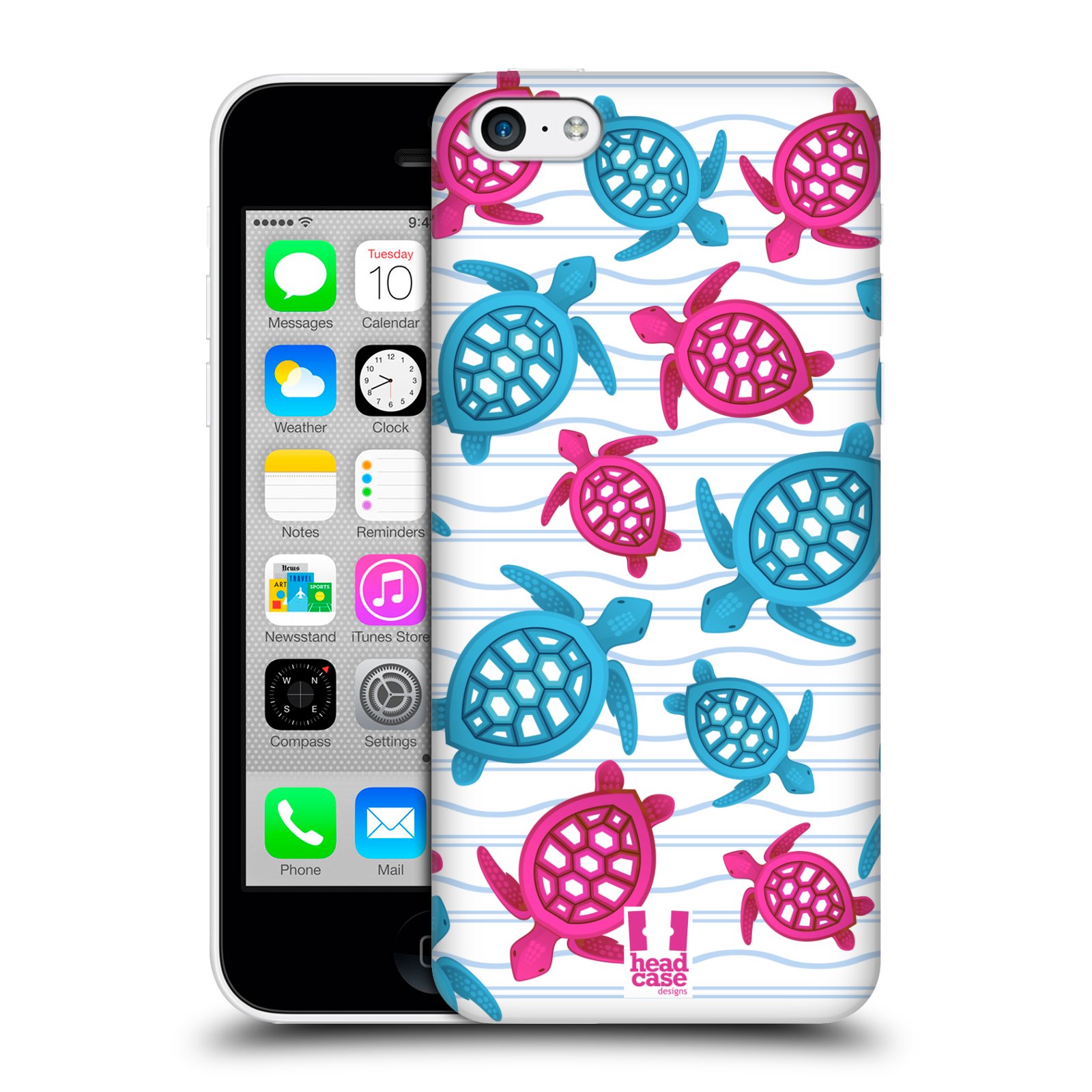 Zadní obal pro mobil Apple Iphone 5C - HEAD CASE - kreslený mořský vzor želvičky