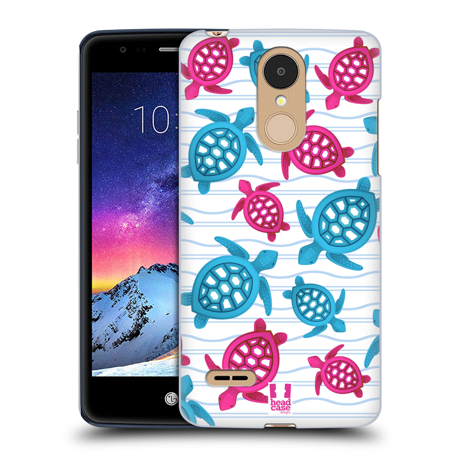 HEAD CASE plastový obal na mobil LG K9 / K8 2018 vzor mořský živočich želva modrá a růžová