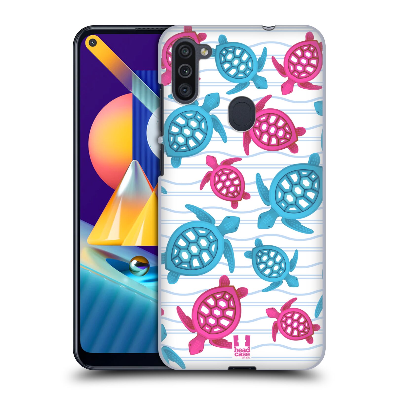 Zadní obal pro mobil Samsung Galaxy M11 - HEAD CASE - kreslený mořský vzor želvičky