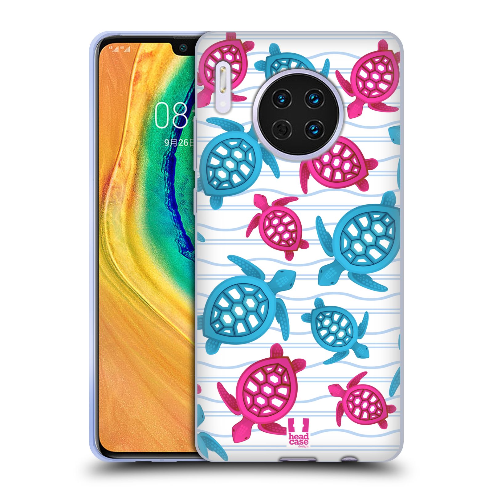Zadní obal pro mobil Huawei Mate 30 - HEAD CASE - kreslený mořský vzor želvičky