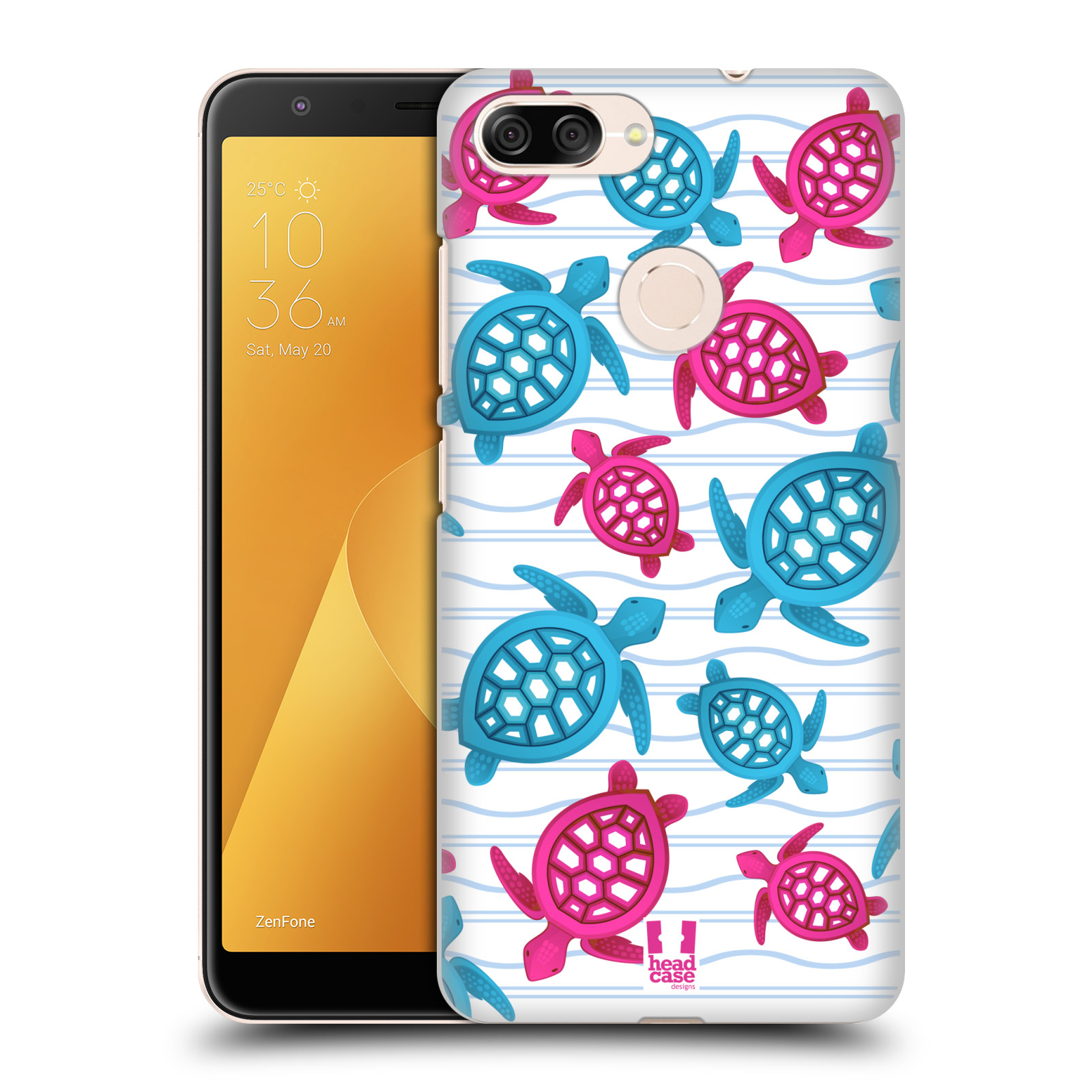 Zadní obal pro mobil Asus Zenfone Max Plus (M1) - HEAD CASE - kreslený mořský vzor želvičky
