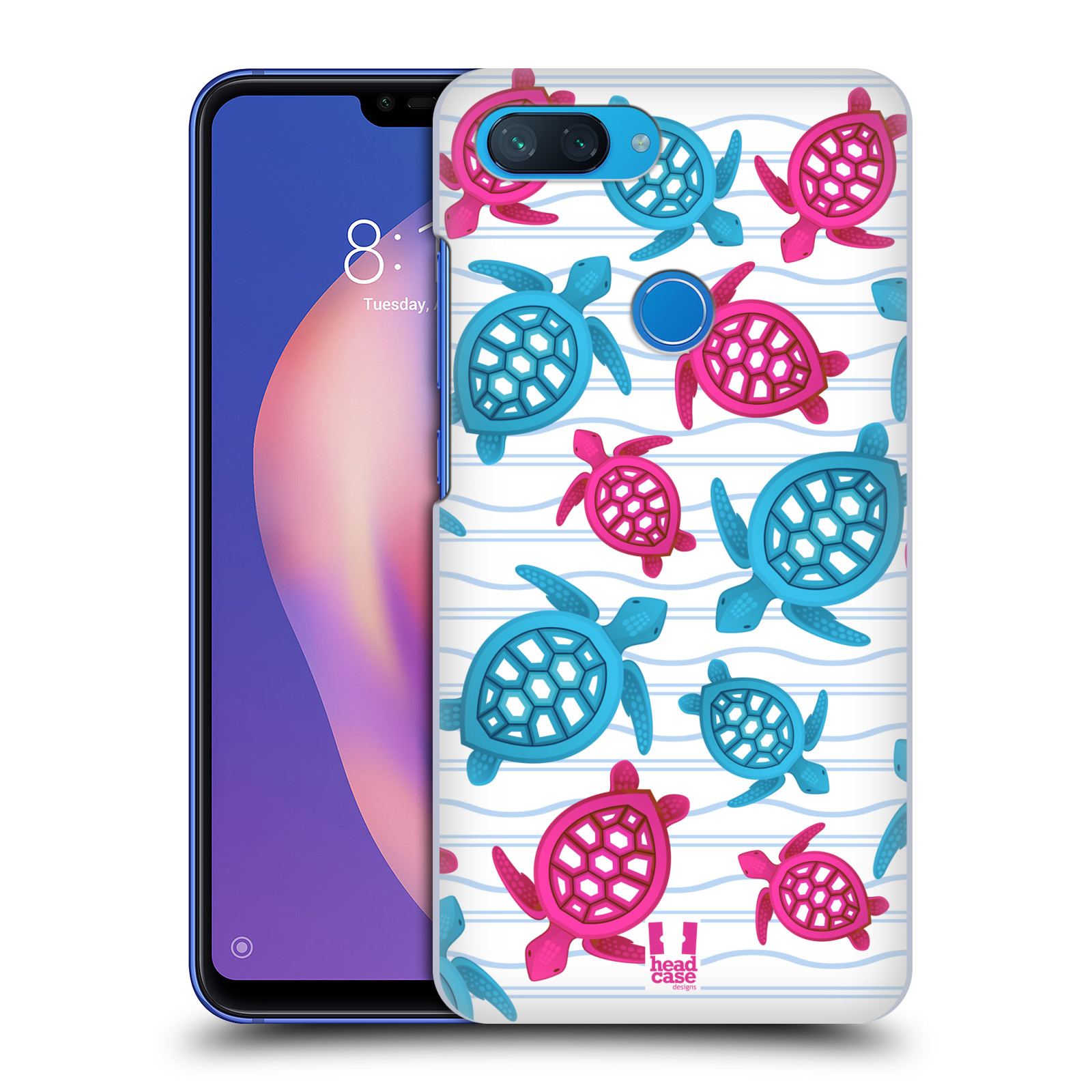 Zadní obal pro mobil Xiaomi Mi 8 LITE - HEAD CASE - kreslený mořský vzor želvičky
