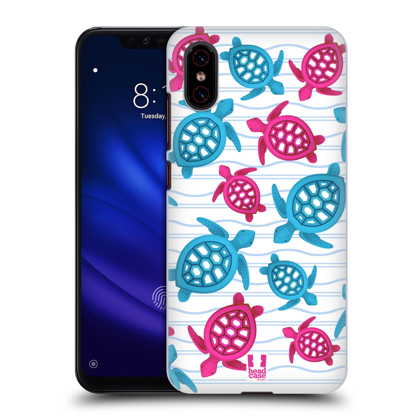 Zadní obal pro mobil Xiaomi Mi 8 PRO - HEAD CASE - kreslený mořský vzor želvičky