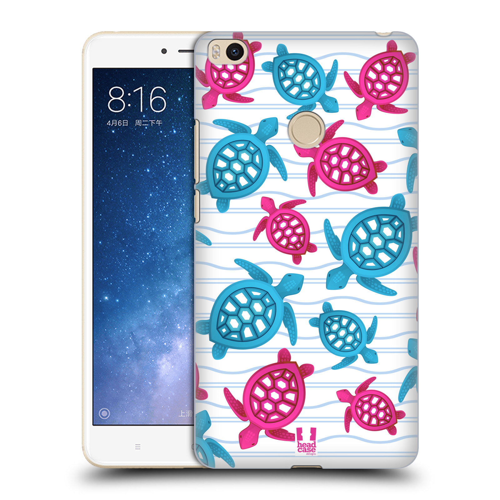 Zadní obal pro mobil Xiaomi Mi Max 2 - HEAD CASE - kreslený mořský vzor želvičky