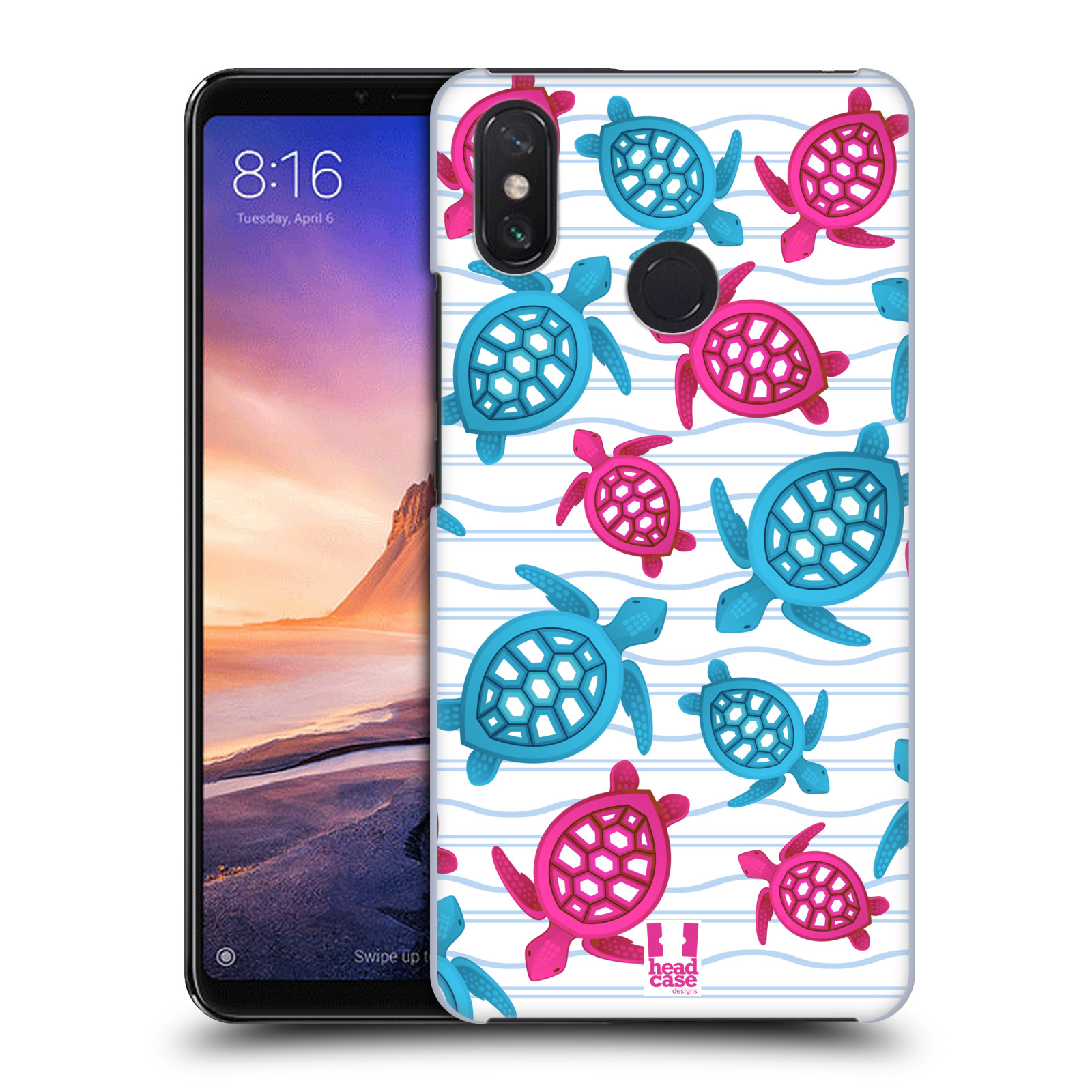 Zadní obal pro mobil Xiaomi Mi Max 3 - HEAD CASE - kreslený mořský vzor želvičky