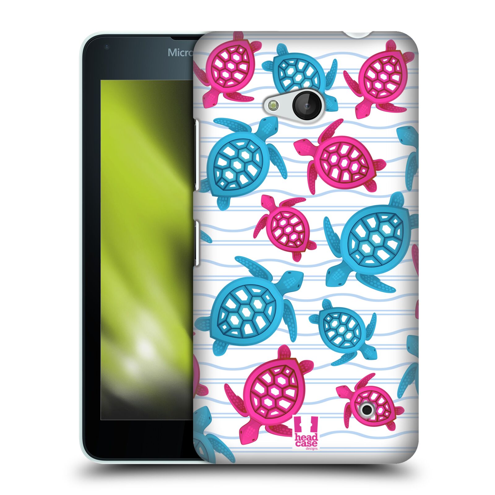 HEAD CASE plastový obal na mobil Nokia Lumia 640 vzor mořský živočich želva modrá a růžová