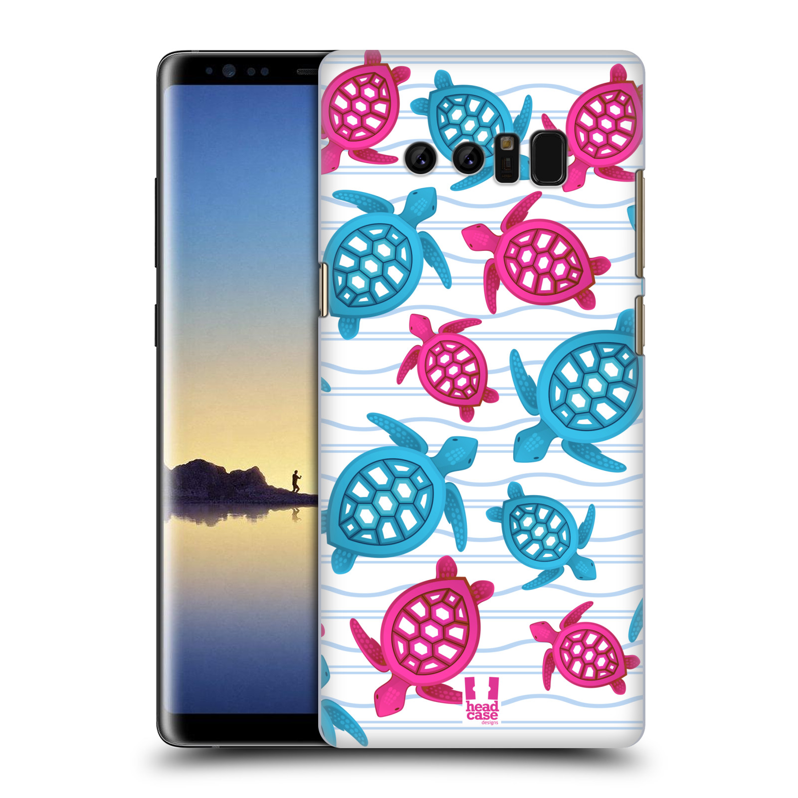 Zadní obal pro mobil Samsung Galaxy Note 8 - HEAD CASE - kreslený mořský vzor želvičky