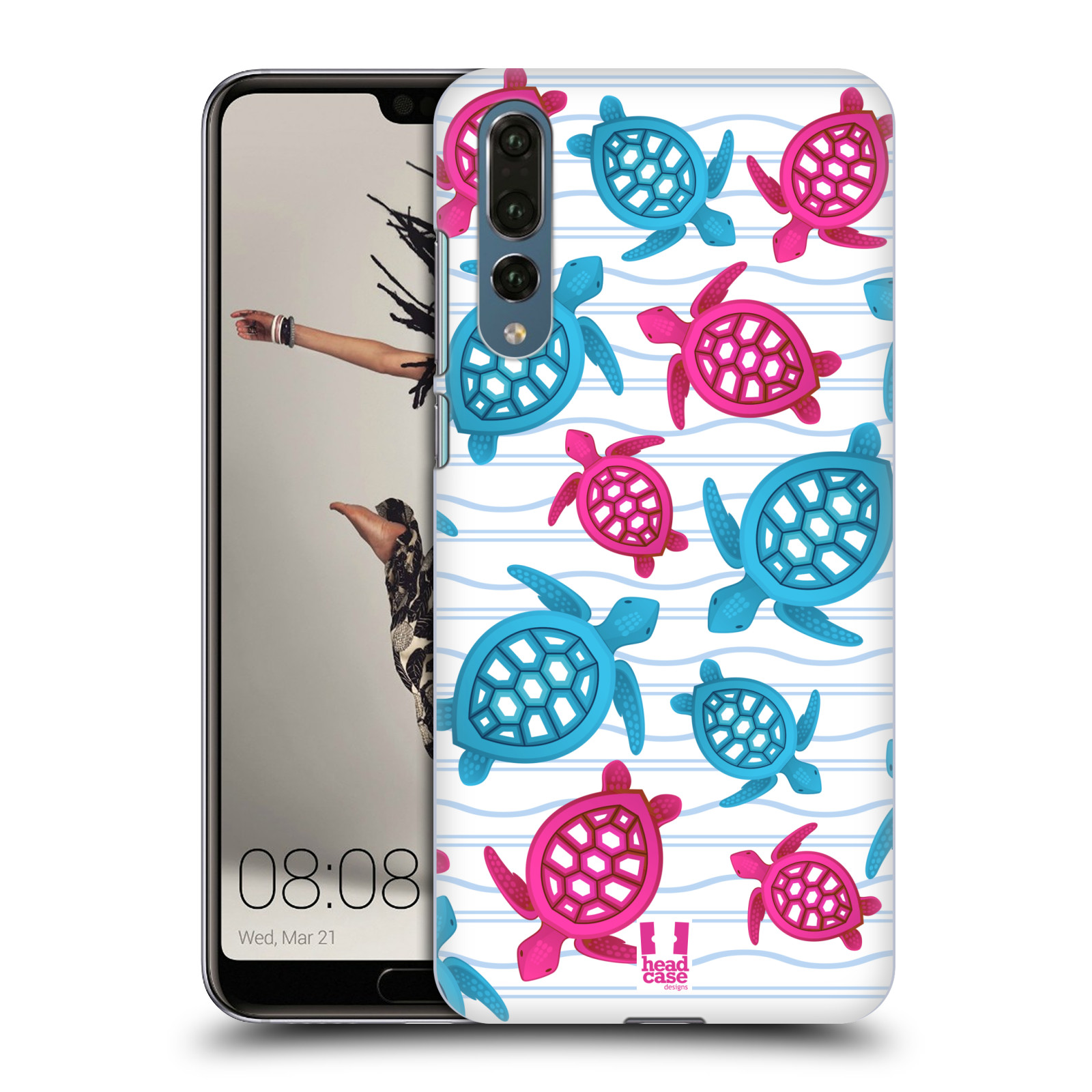 Zadní obal pro mobil Huawei P20 PRO - HEAD CASE - kreslený mořský vzor želvičky