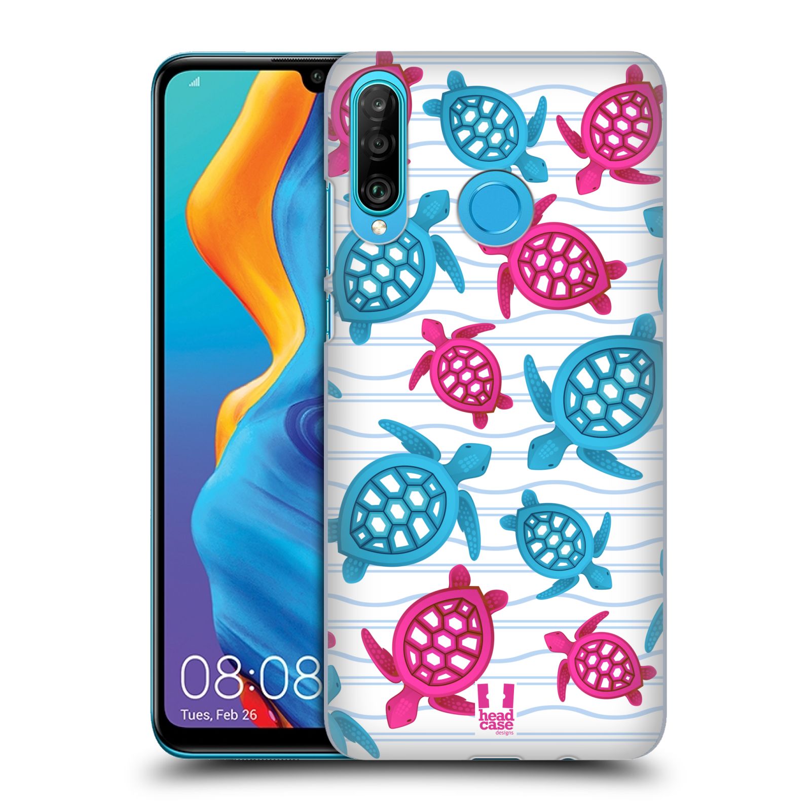 Zadní obal pro mobil Huawei P30 LITE - HEAD CASE - kreslený mořský vzor želvičky