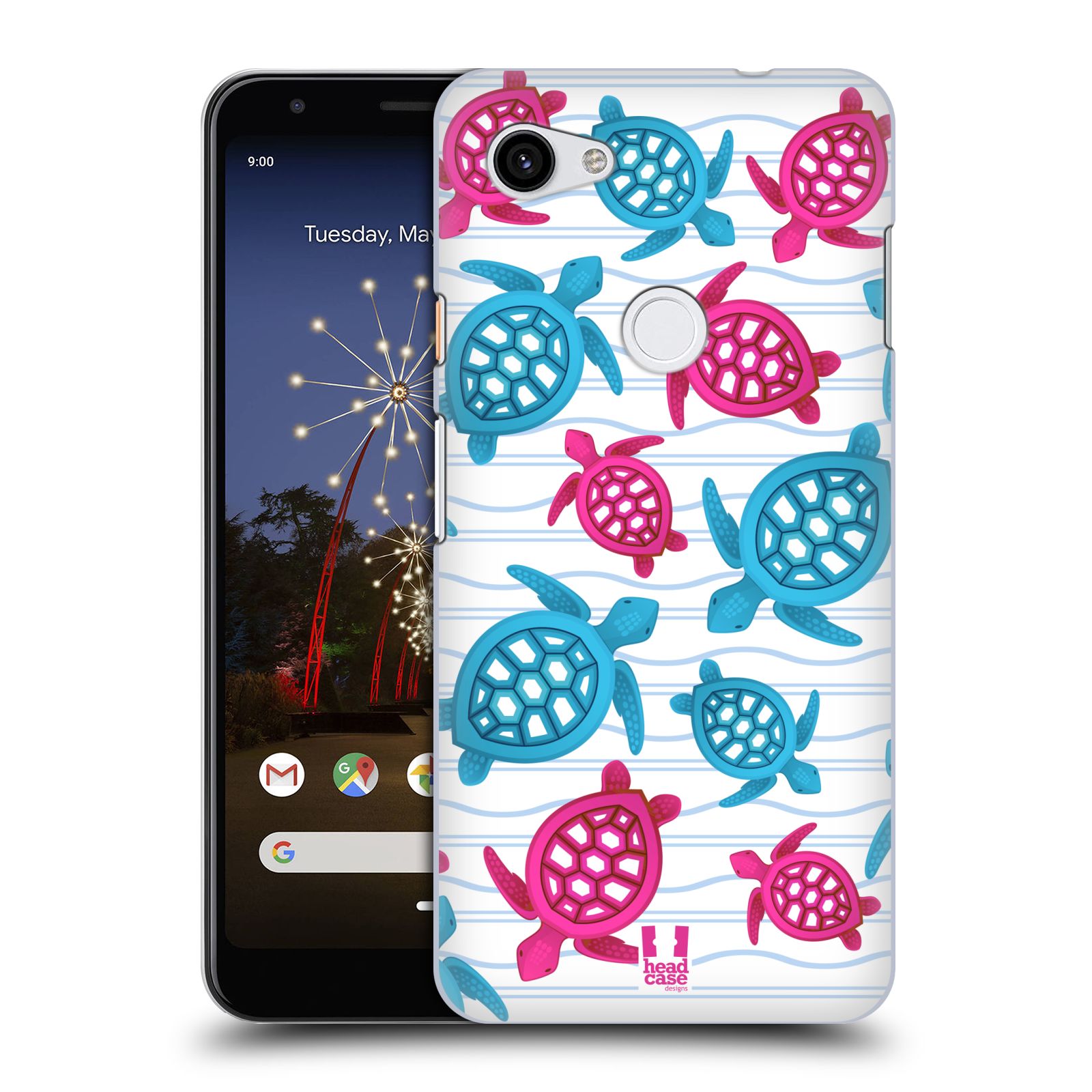Zadní obal pro mobil Google Pixel 3a XL - HEAD CASE - kreslený mořský vzor želvičky