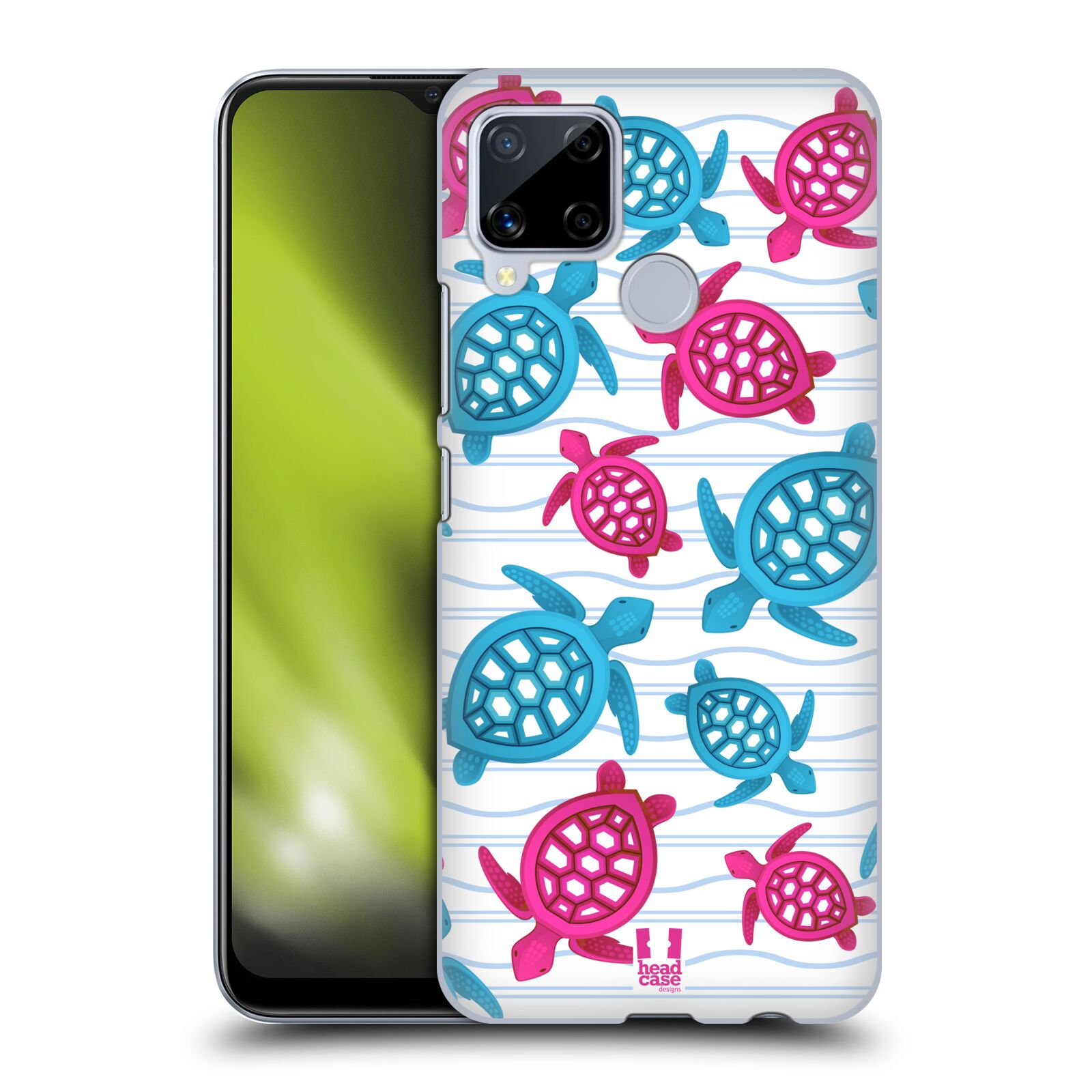 Zadní obal pro mobil Realme C15 - HEAD CASE - kreslený mořský vzor želvičky